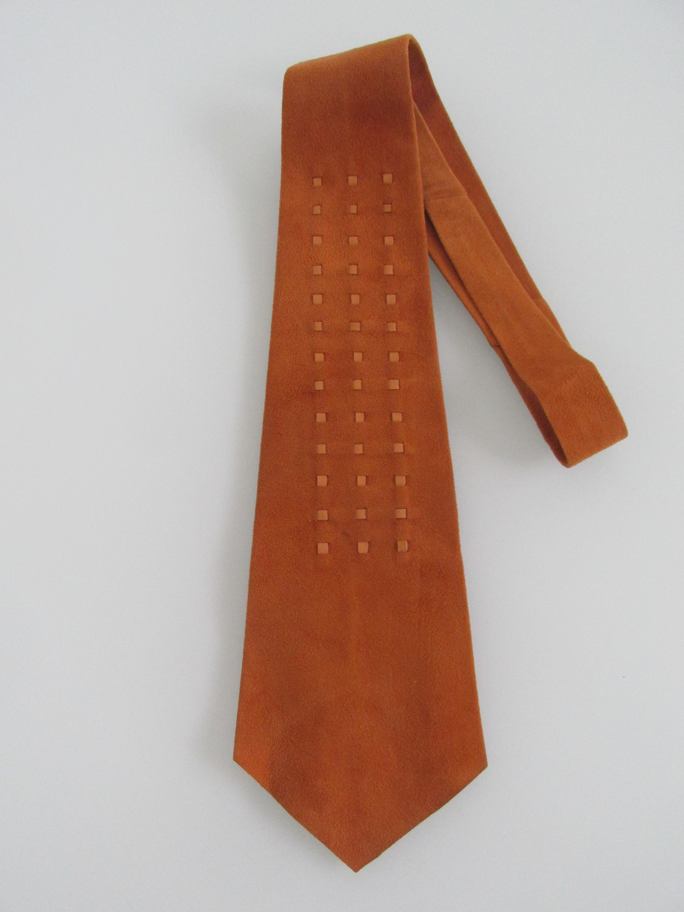 Vintage Vintage Suede Men's Ties Size ONE SIZE - 1 Thumbnail