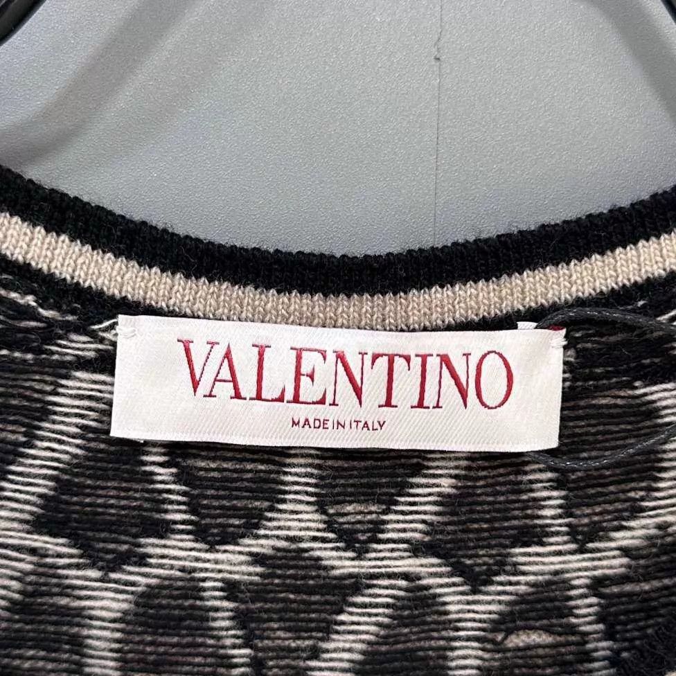 Valentino Valentino Red Knit All - Over Logo Women's Dress Size L / US 10 / IT 46 - 5 Thumbnail