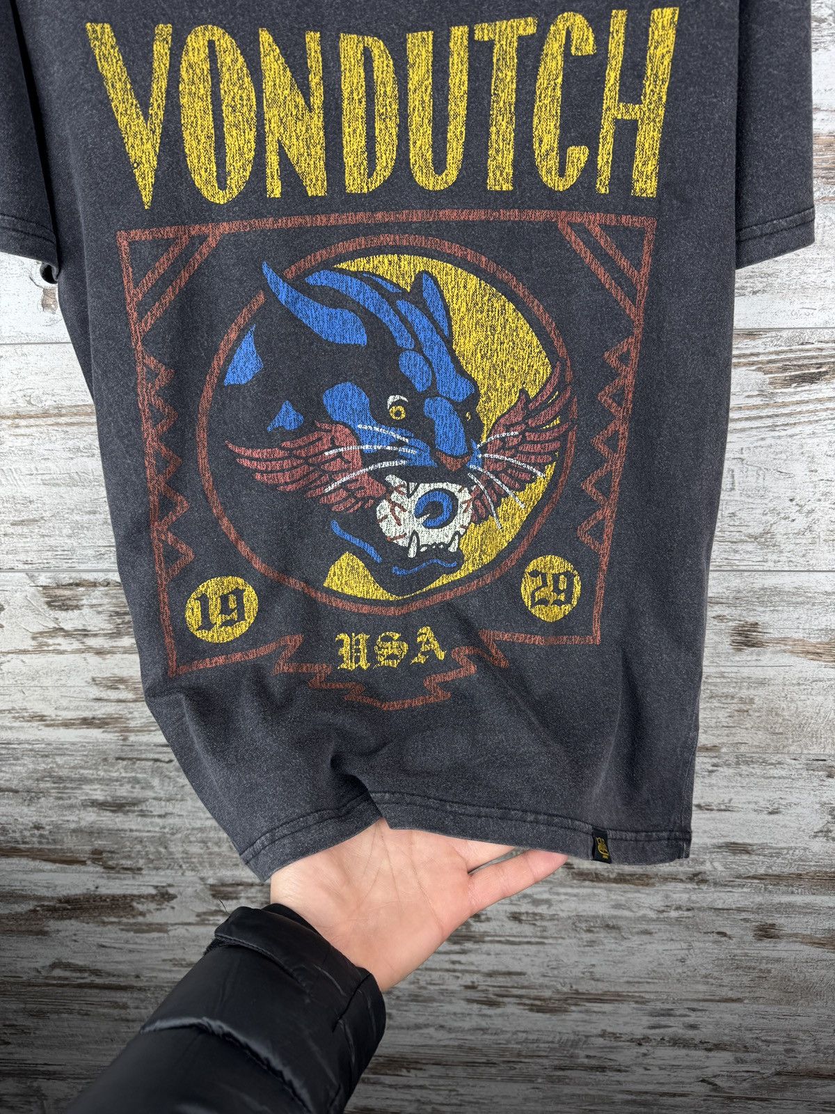 Von Dutch Mens Vintage Von Dutch Washing T-shirt tee garment dyed y2k Size US S / EU 44-46 / 1 - 7 Thumbnail