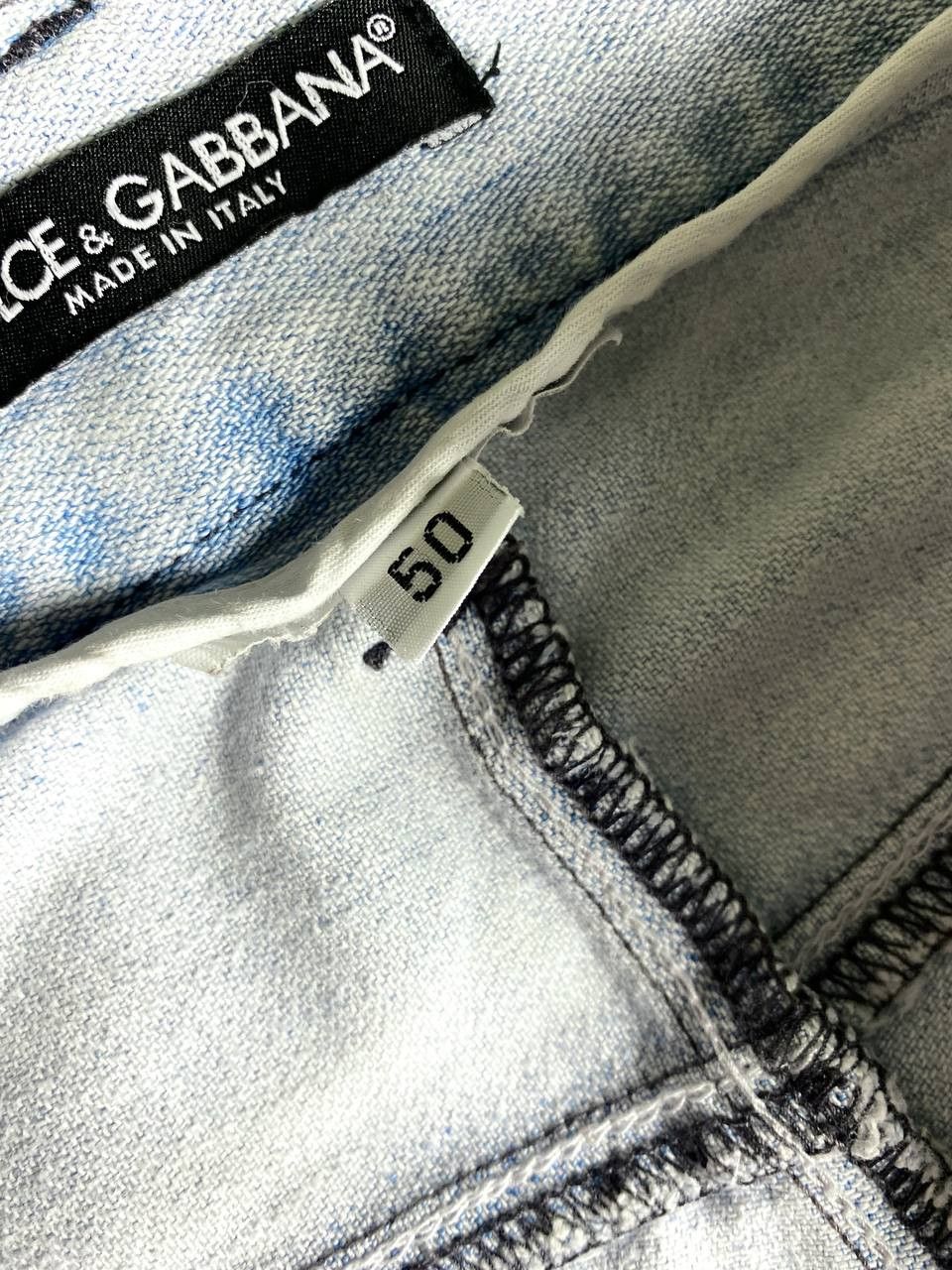 Dolce & Gabbana Dolce & Gabbana Logo Washed Distressed Bleached Jeans Denim Size US 34 / EU 50 - 9 Thumbnail