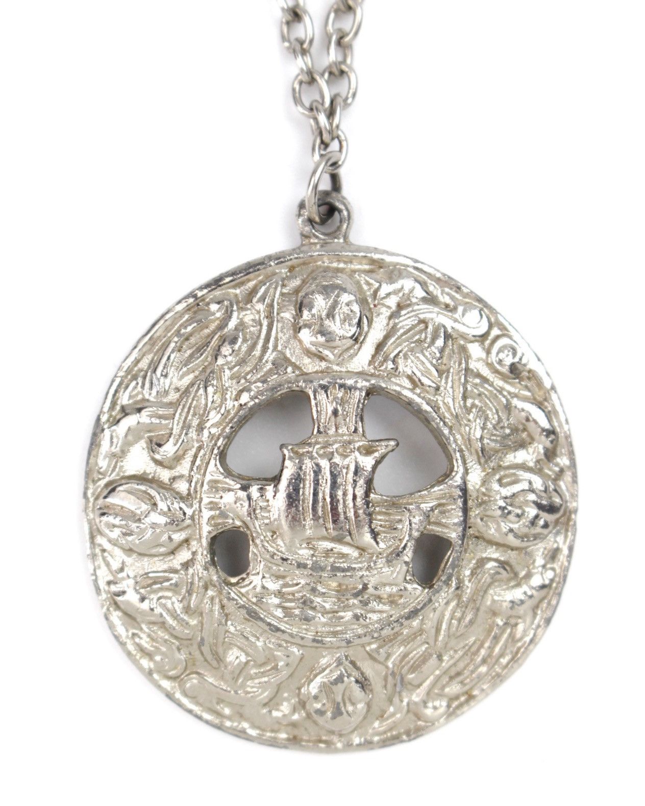 Vintage 2000S JAPANESE MADE SCOTTISH CELTIC VIKING SHIP NECKLACE Size ONE SIZE - 1 Thumbnail