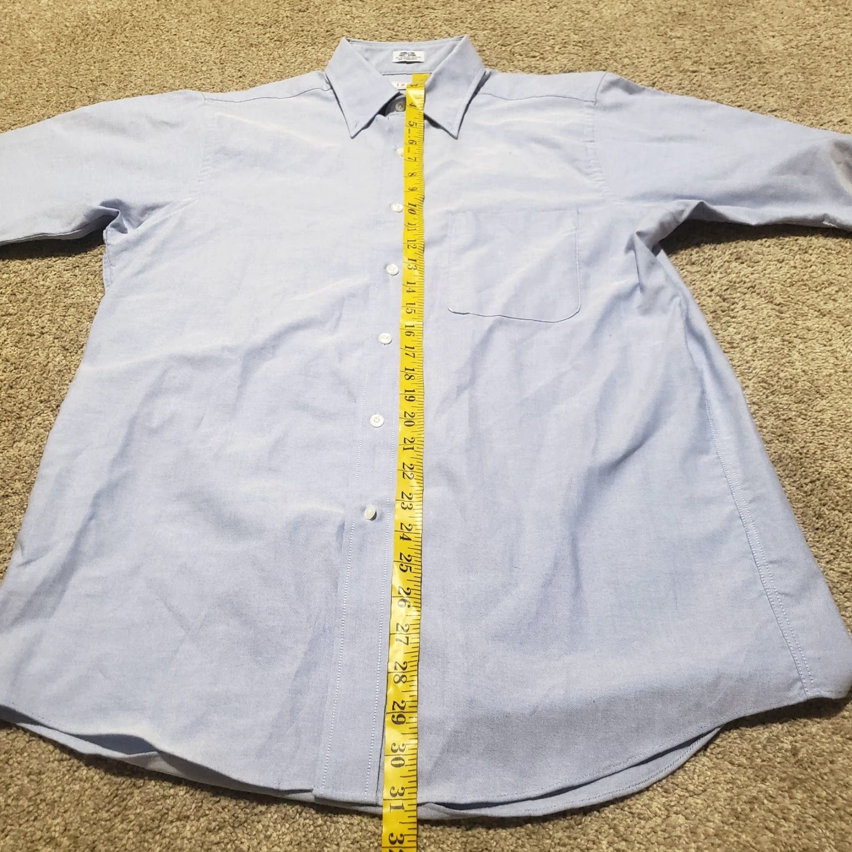 Izod VINTAGE IZOD Men's Dress Shirt Long Sleeve Button-Up Cotton Blue Classic 15.5 Size US M / EU 48-50 / 2 - 6 Thumbnail