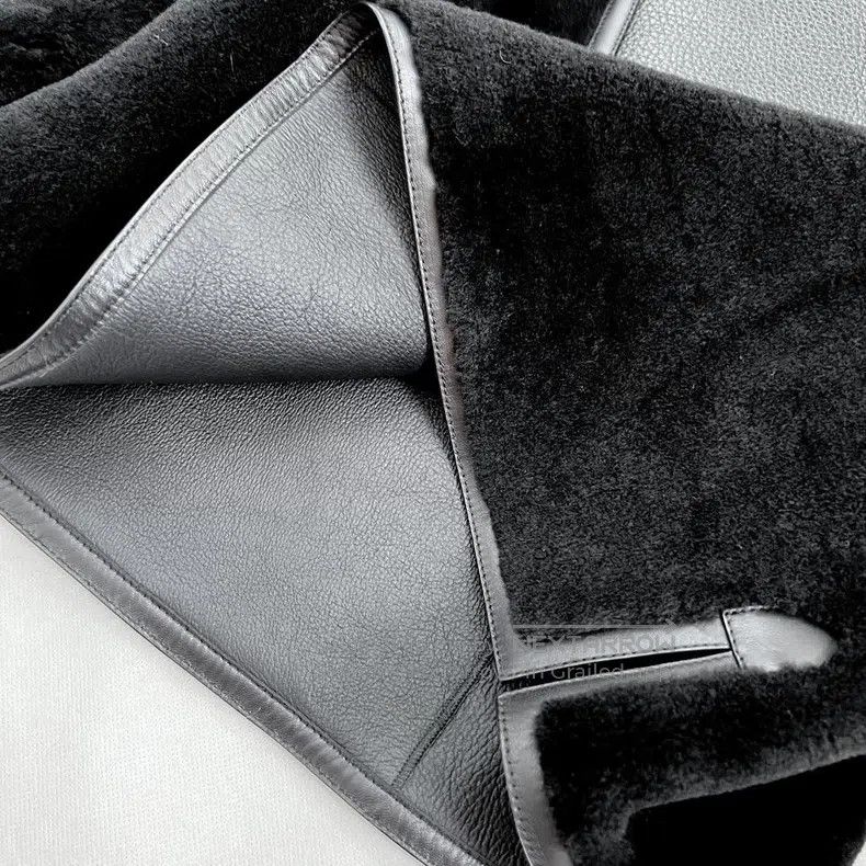Hermes Hermes Fur and Leather Combination Cloak-like Jacket Size XXS / US 00 / IT 34 - 7 Thumbnail