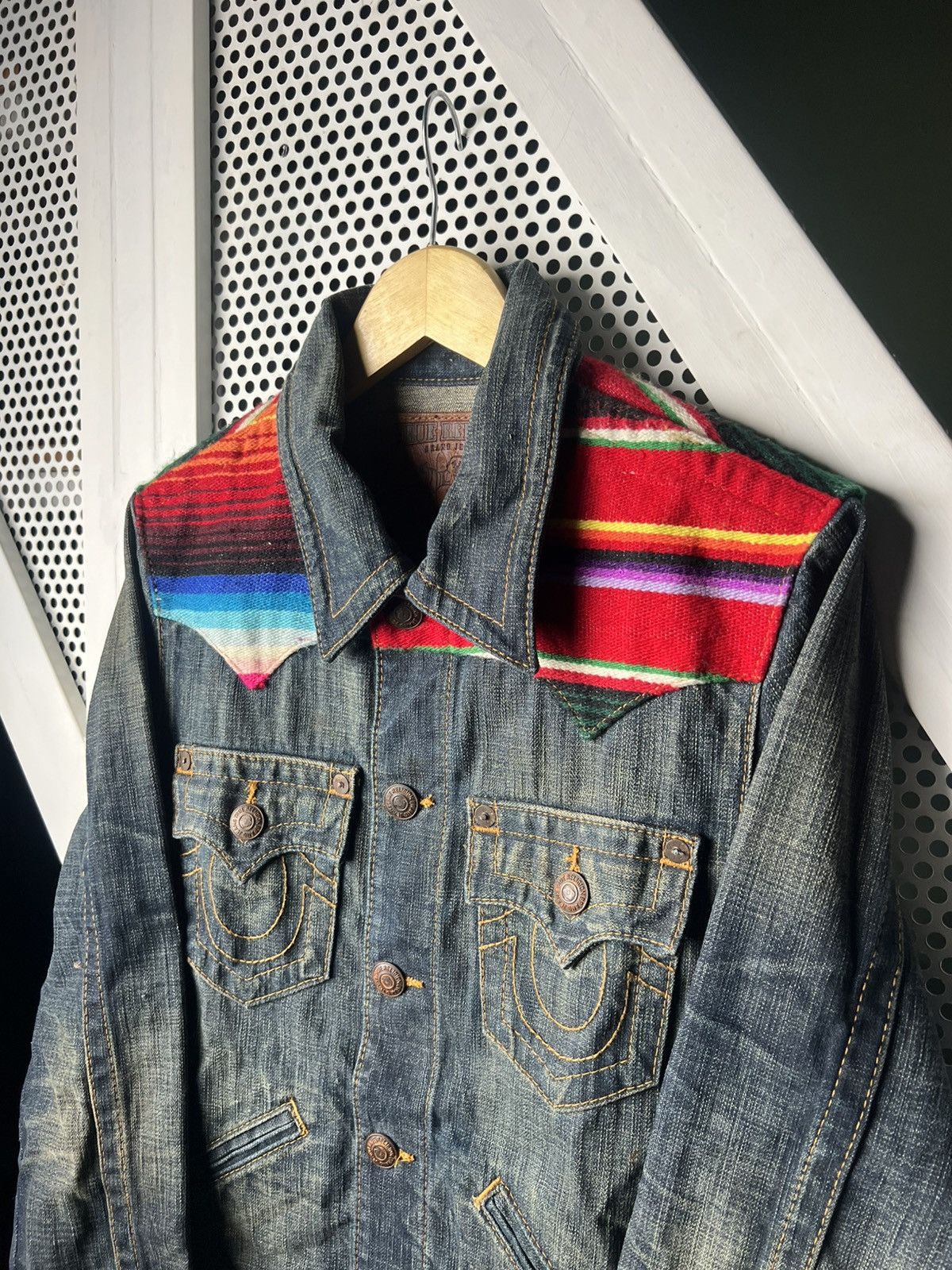 True Religion True Religion Multicolor Johnny Baja Western Denim Jacket Size US S / EU 44-46 / 1 - 3 Thumbnail