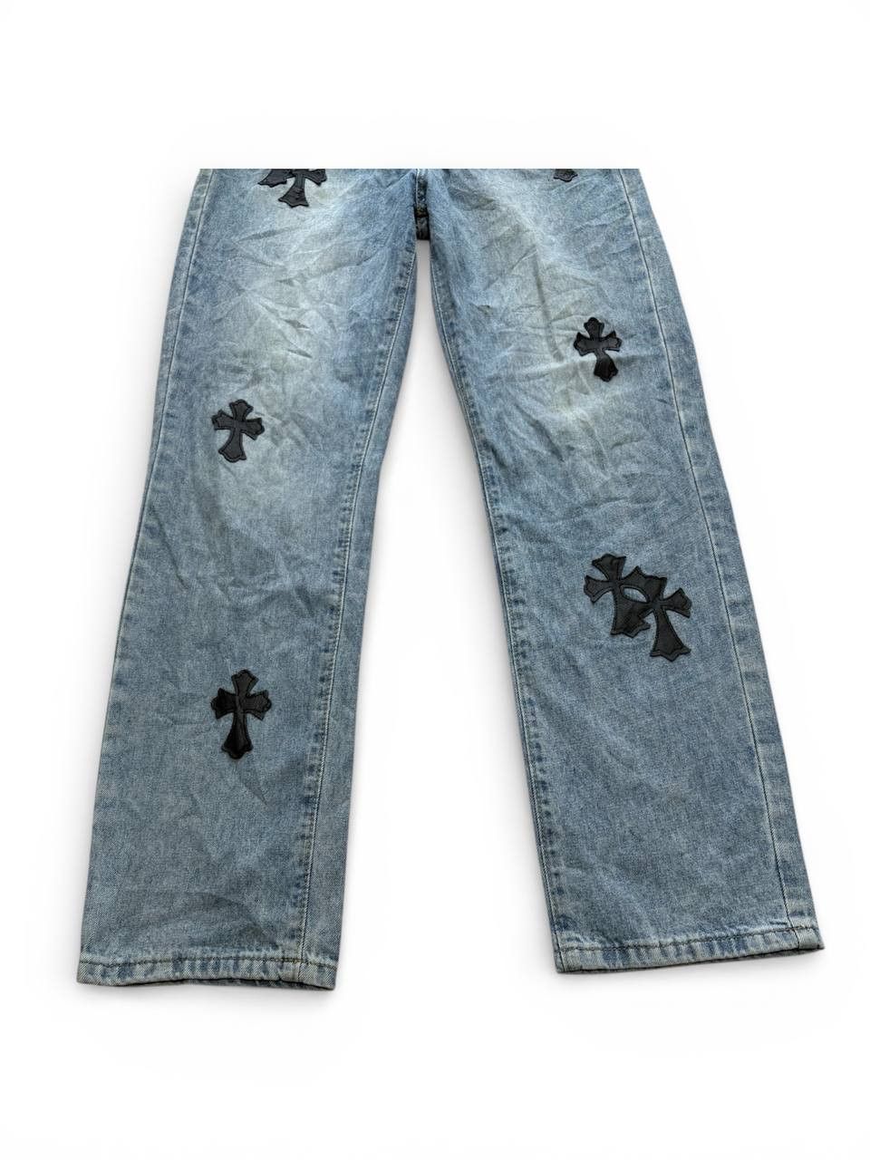 Vintage Custom Chrome Hearts Cross Style Patchwork Size US 28 / EU 44 - 5 Thumbnail