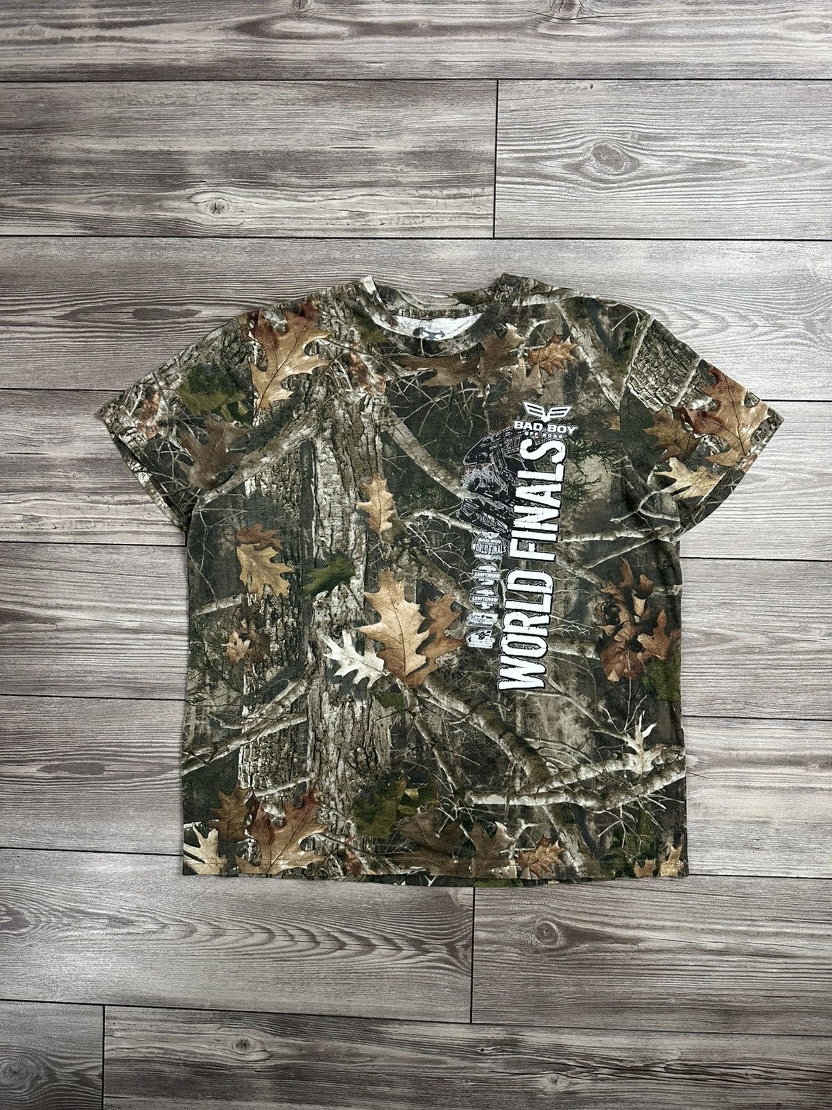 Realtree × Vintage Real Tree Camo Bad Boy Off Road World Finals T Shirt Size US XL / EU 56 / 4 - 1 Thumbnail