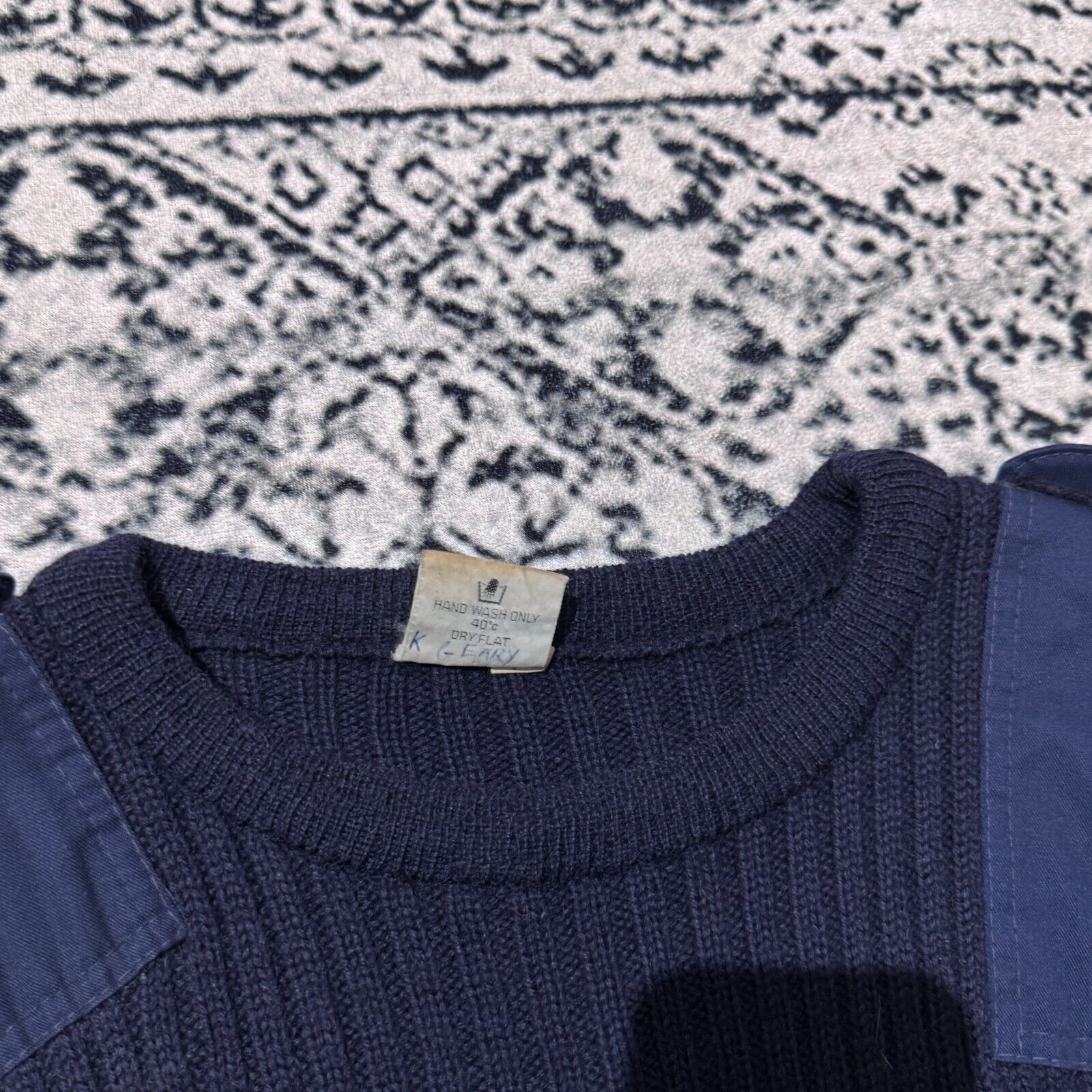 Vintage Vintage Blue Navy Wool Sweater Size L Plissed Civil Defence Size US L / EU 52-54 / 3 - 7 Thumbnail
