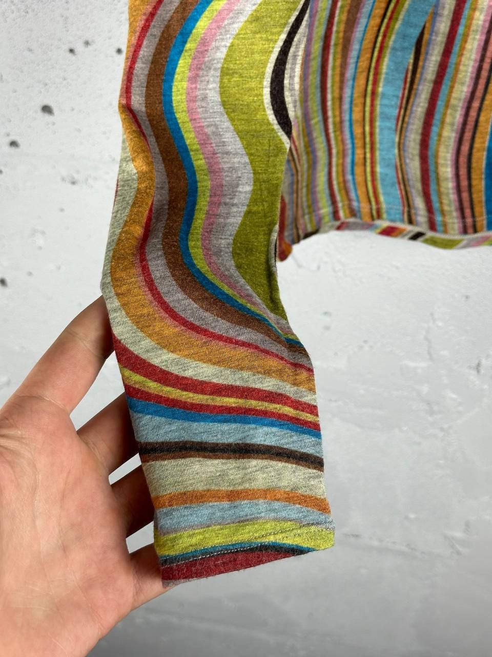 Paul Smith Luxury Paul Smith Iconic Striped V Neck Viscous LS T Shirt Size M / US 6-8 / IT 42-44 - 5 Thumbnail