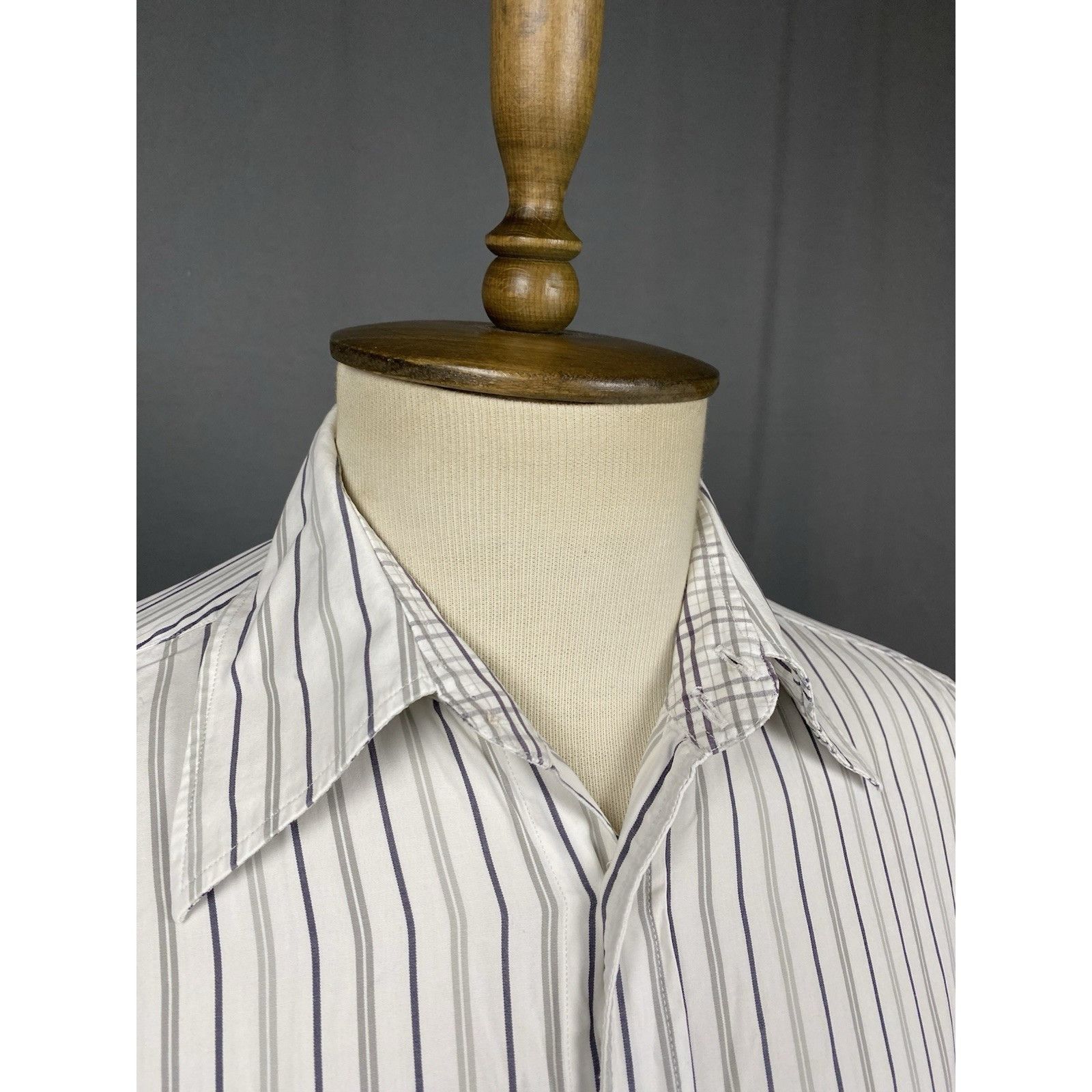 Dolce & Gabbana Dolce&Gabbana Men's Vintage White Blue Striped Longsleeve Sh Size US M / EU 48-50 / 2 - 6 Thumbnail