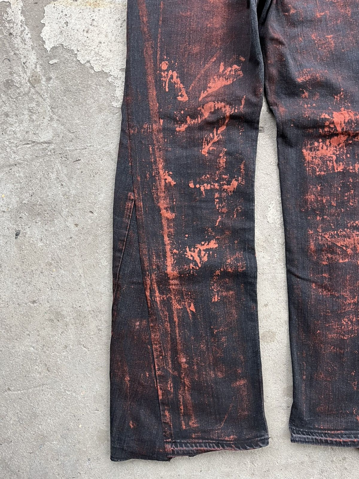20471120 × If Six Was Nine × Japanese Brand Dirty Painted Distressed Thrashed Faded Baggy Jeans Y2K Size US 28 / EU 44 - 10 Thumbnail