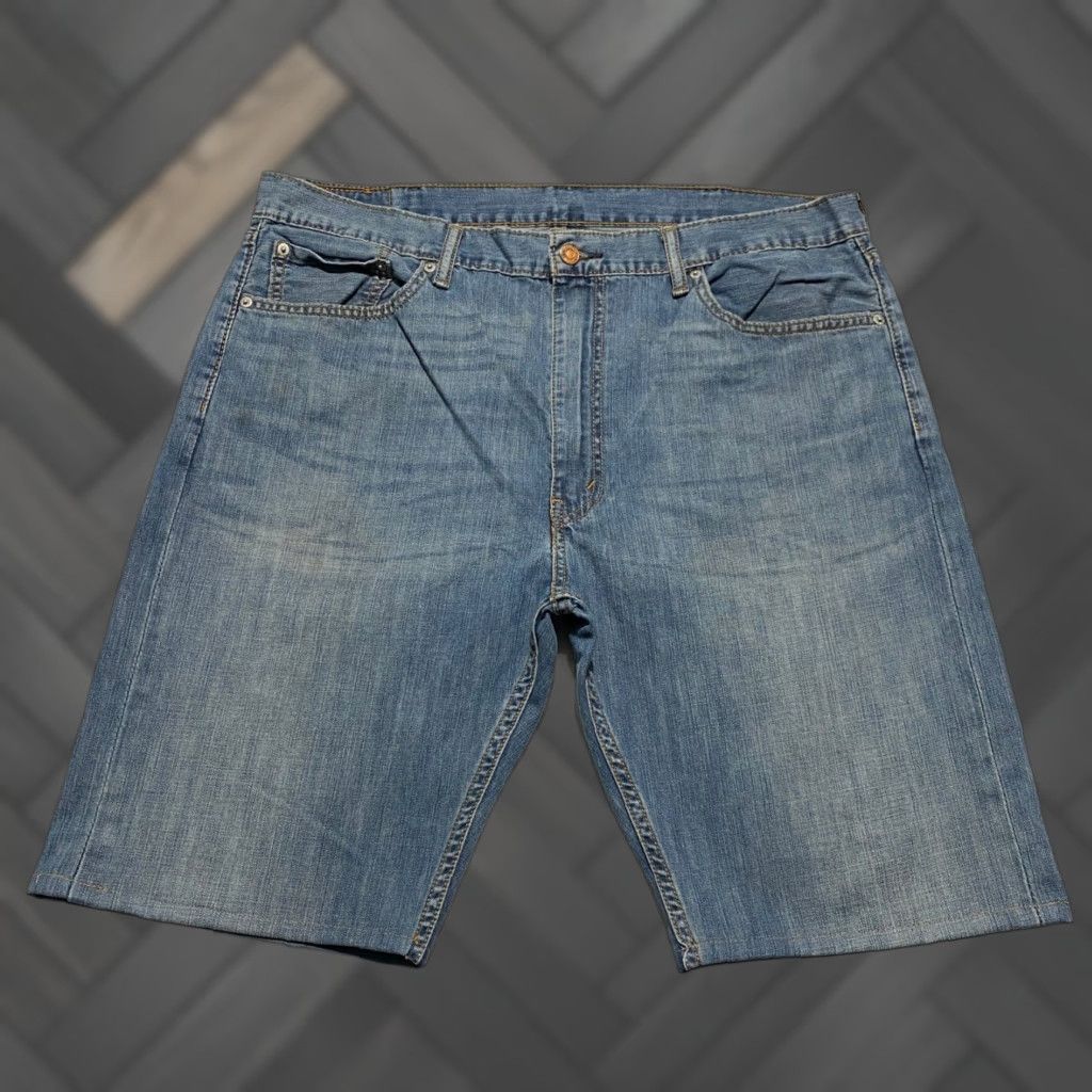 Levi's VINTAGE Levi's 505 Jeans Shorts Men 40×11 Blue Hemmed Denim Jorts Whiskers Bermuda Casual Shorts Mens Blues Size US 40 / EU 56 - 1 Thumbnail