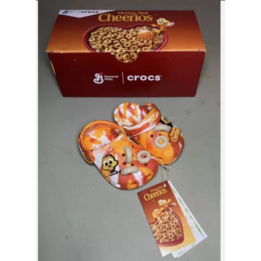Crocs Crocs Honey Nut Cheerios Clogs SZ 5C New + Novelty Socks Size US 5 / EU 37 - 2 Thumbnail