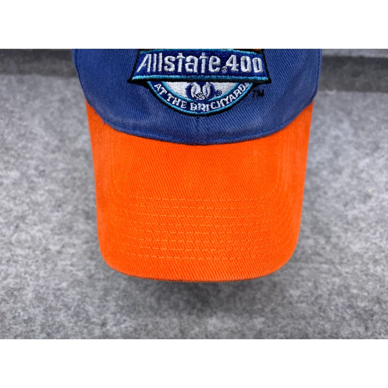 Vintage VINTAGE Allstate 400 at the Brickyard 2005 Hat Cap Strap Back Adult One Size Blue Orange Cotton Mens Size ONE SIZE - 3 Thumbnail