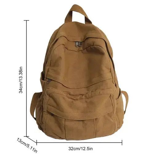Vintage Unisex Canvas Backpack Size ONE SIZE - 3 Thumbnail