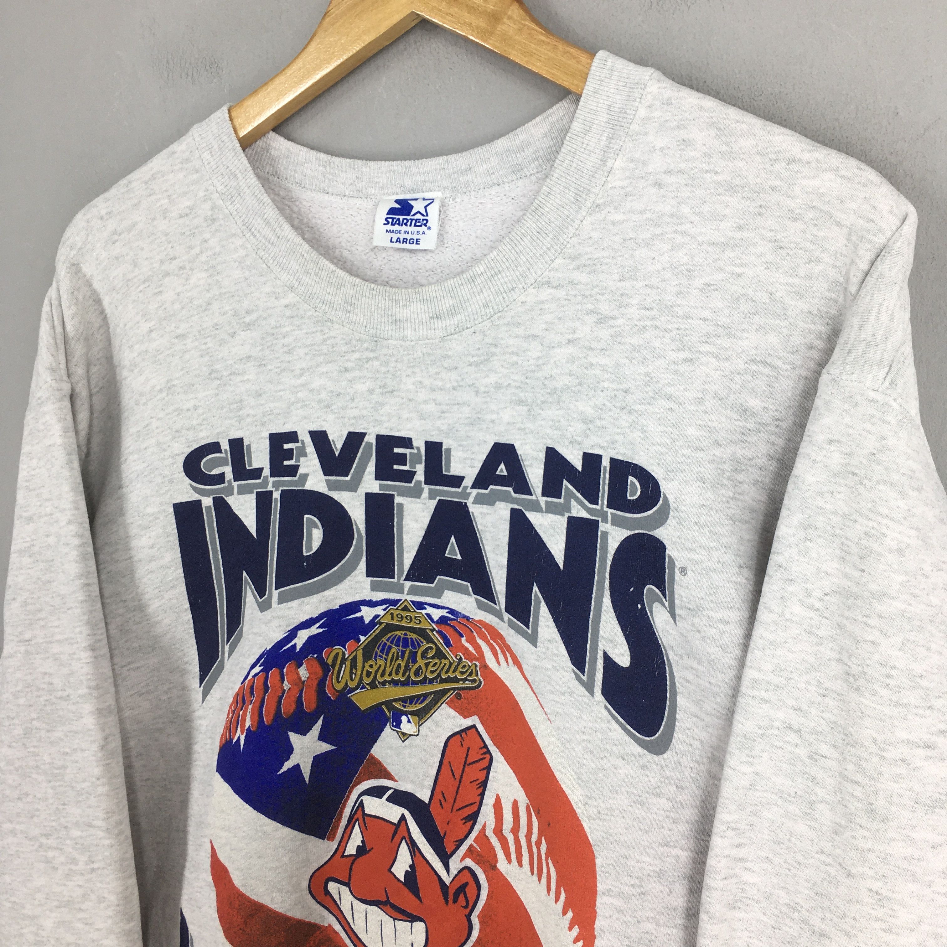 MLB × Vintage Cleveland Indians Guardians Baseball Team Sweatshirt Large Size US L / EU 52-54 / 3 - 3 Thumbnail