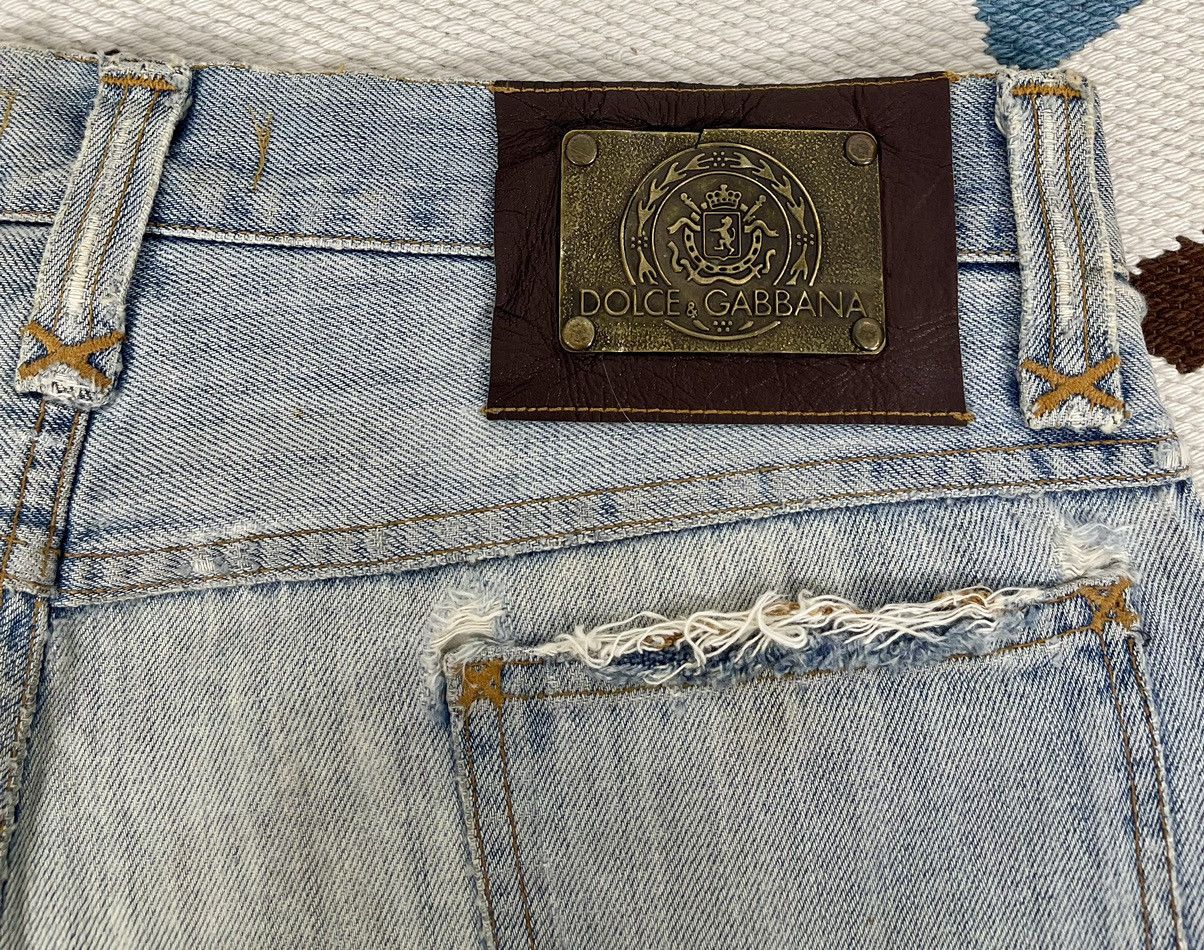 Dolce & Gabbana × Vintage Vintage D&G Dolce Gabbana Distressed Jeans Size US 35 - 8 Thumbnail