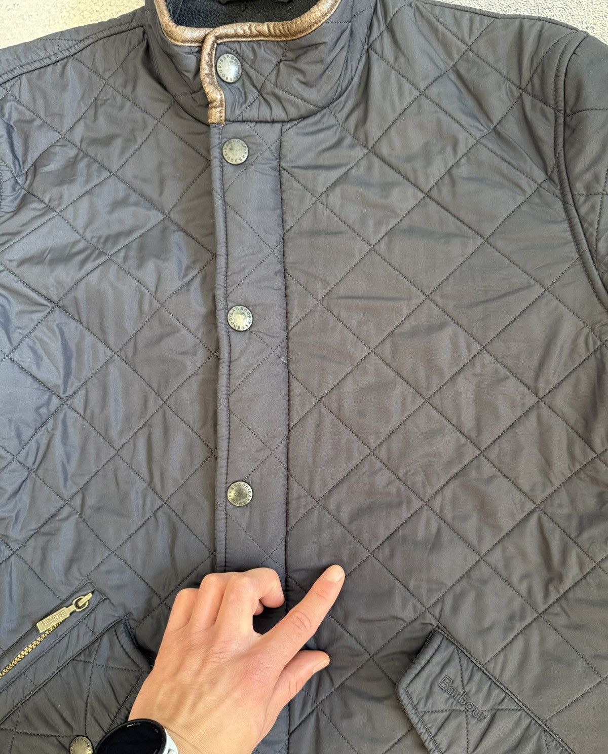 Barbour Barbour Powell Quilted Jacket Men S Black Brown Trim Classic Size US S / EU 44-46 / 1 - 17 Thumbnail