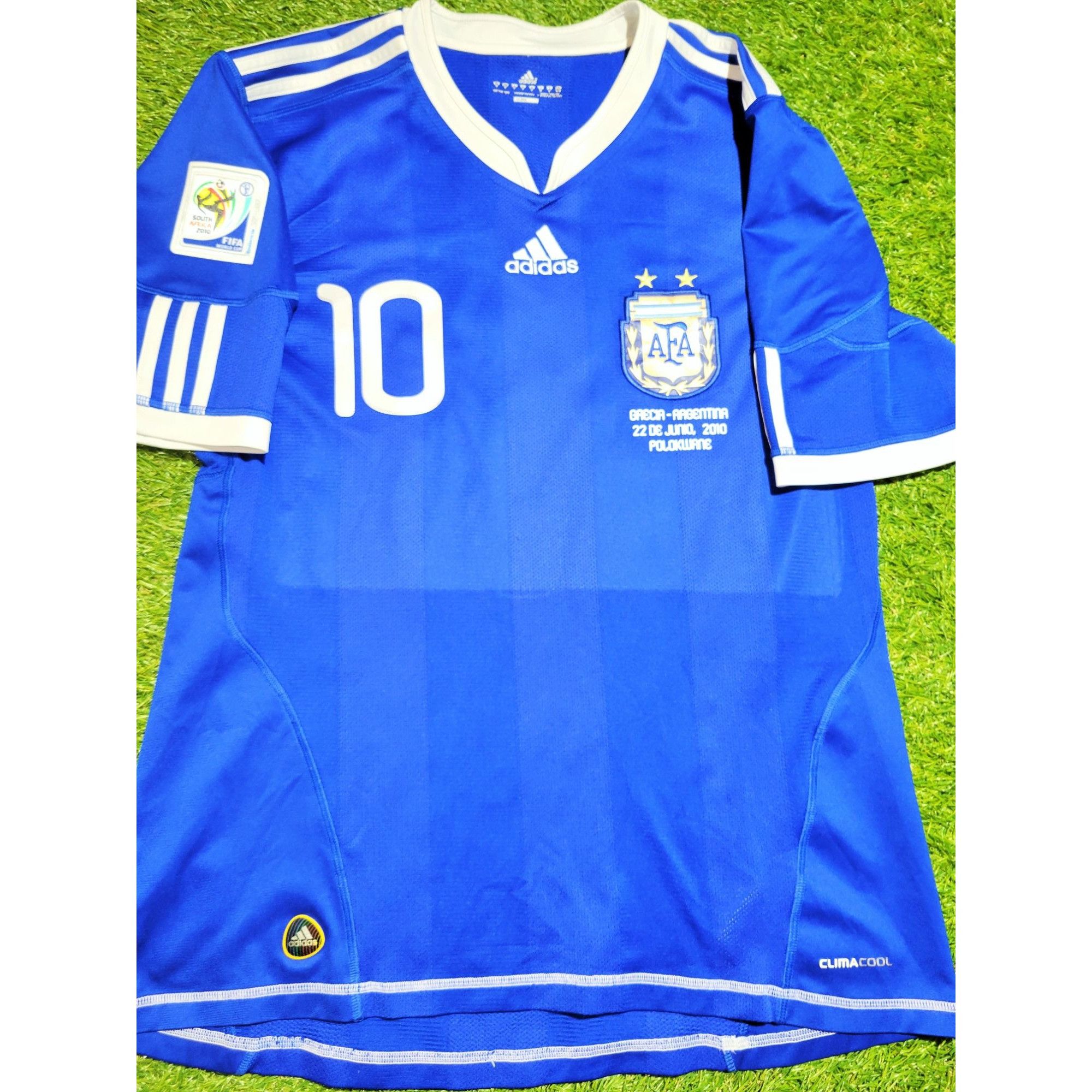 ARGENTINA 2010 WORLD CUP QUARTER-FINAL Messi 10 ADIDAS JERSEY SHIRT CA –  vintage soccer jersey