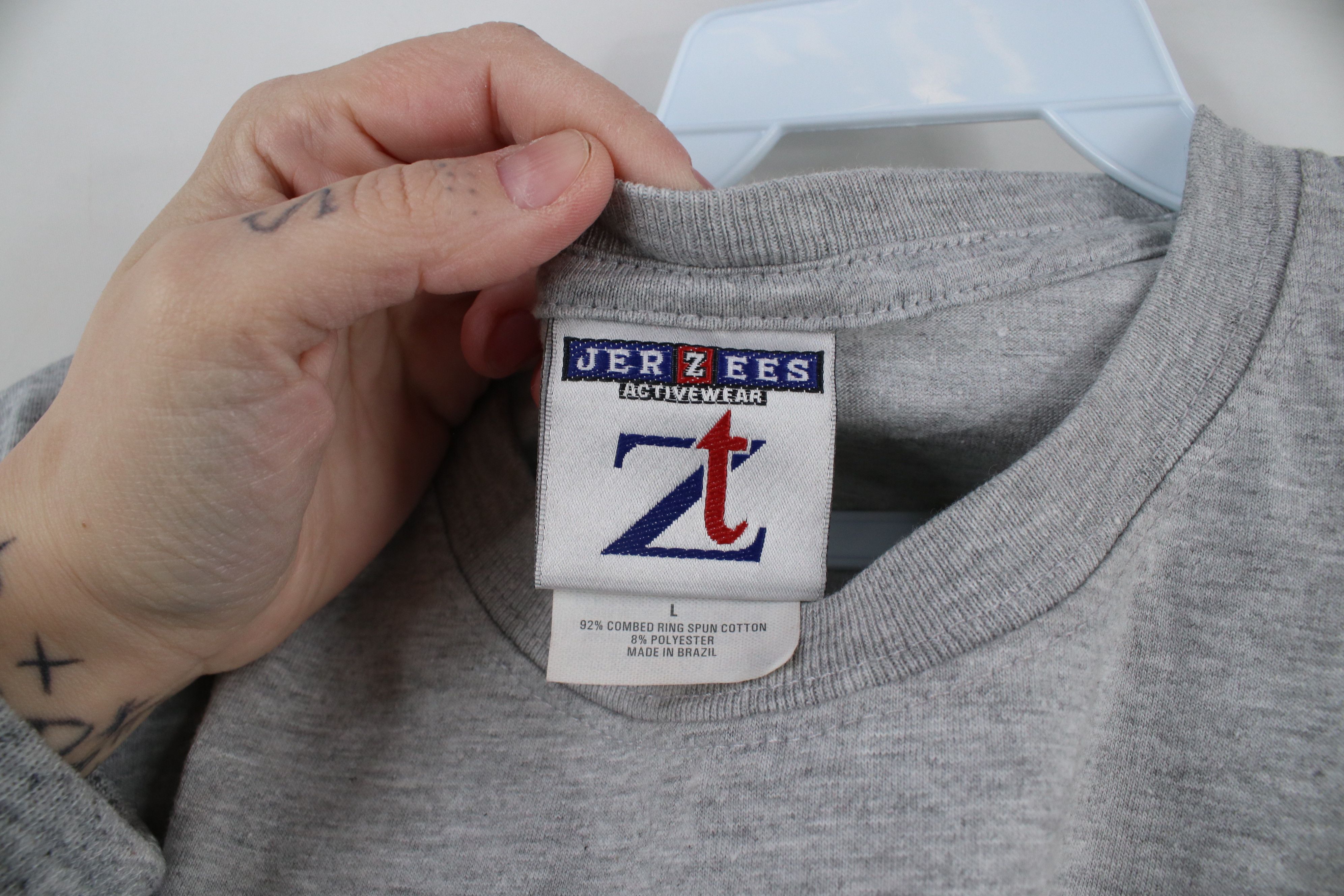 Vintage Vintage 90s Streetwear Blank Heavyweight Cotton T-Shirt Gray Size US L / EU 52-54 / 3 - 8 Thumbnail