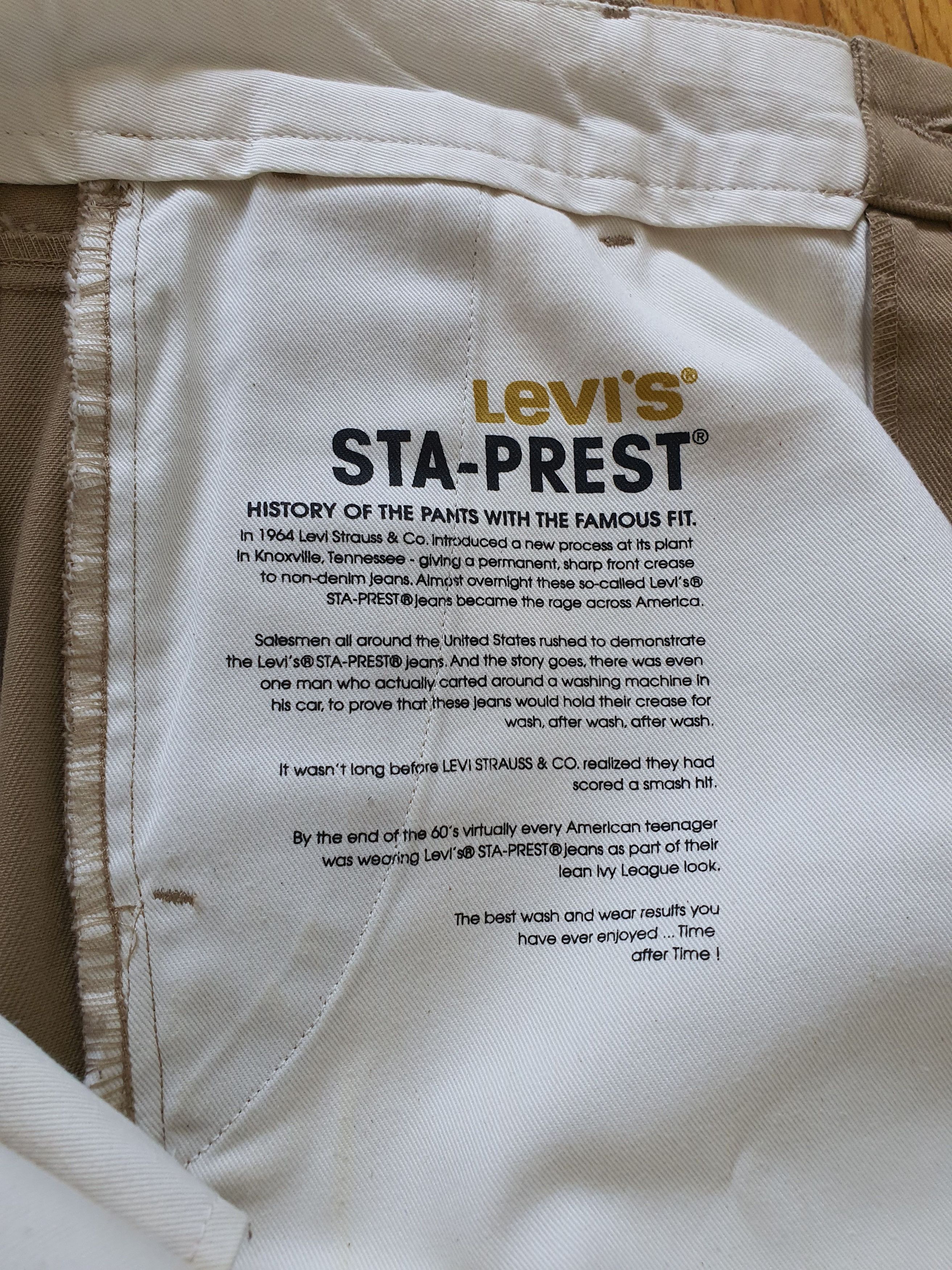 Levi's 502 (STA-PREST) Trousers Pants Chinos - W31 L32 (31x32) Size US 31 - 9 Thumbnail