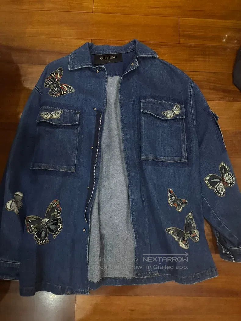 Valentino Valentino Embroidered denim jacket Size US XS / EU 42 / 0 - 1 Thumbnail