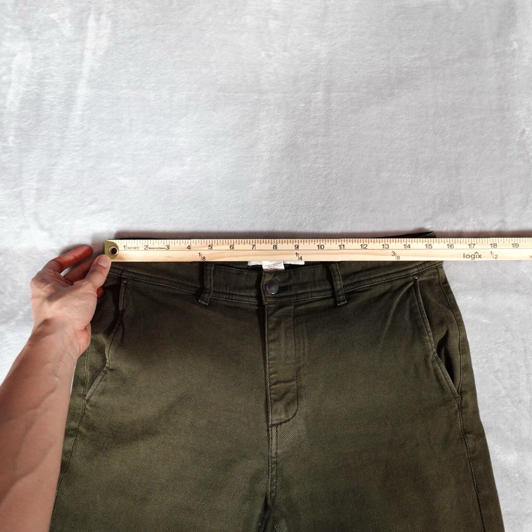 Vintage Shaping New Tomorrow Slim Fit Chino Pants Mens 31x30 Green Skinny Cotton Size US 31 - 6 Thumbnail