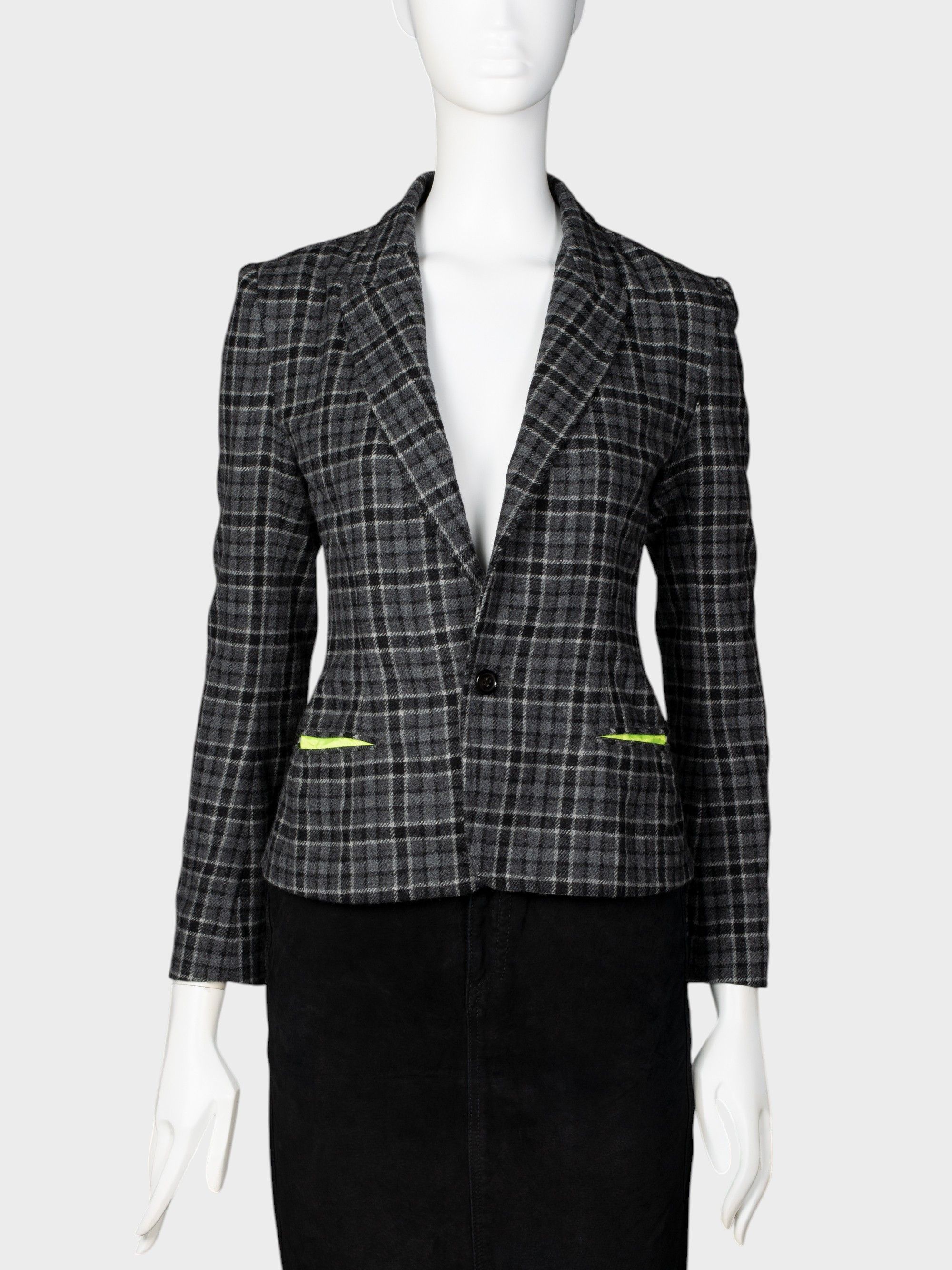 Y-3 Y-3 - A/W 2013 - Wool Check Blazer Size S / US 4 / IT 40 - 1 Thumbnail