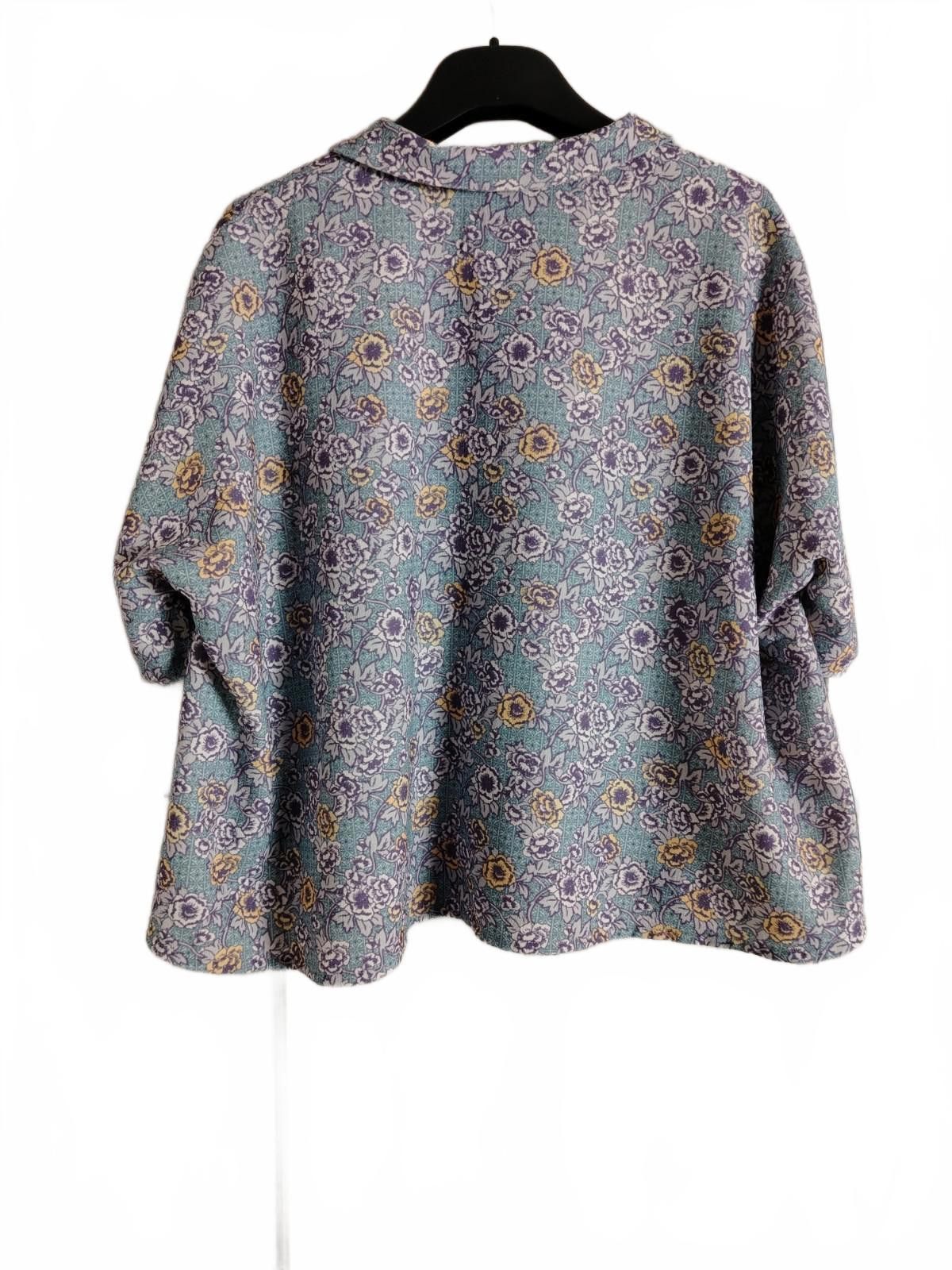 Asos ASOS Africa Women's Floral Shirt UK 12 Boxy Cropped Preowned Size M / US 6-8 / IT 42-44 - 3 Thumbnail