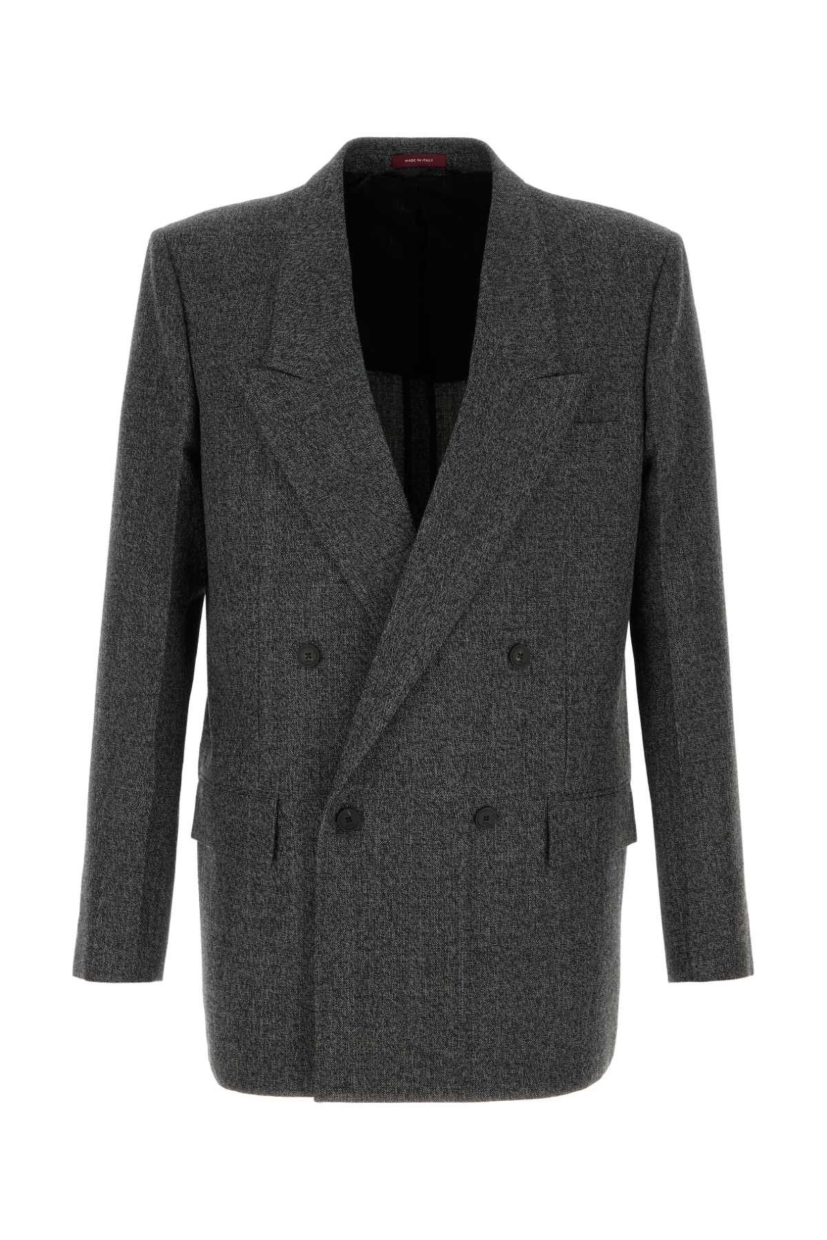Gucci Melange Charcoal Wool Blazer Size US XXL / EU 58 / 5 - 1 Thumbnail