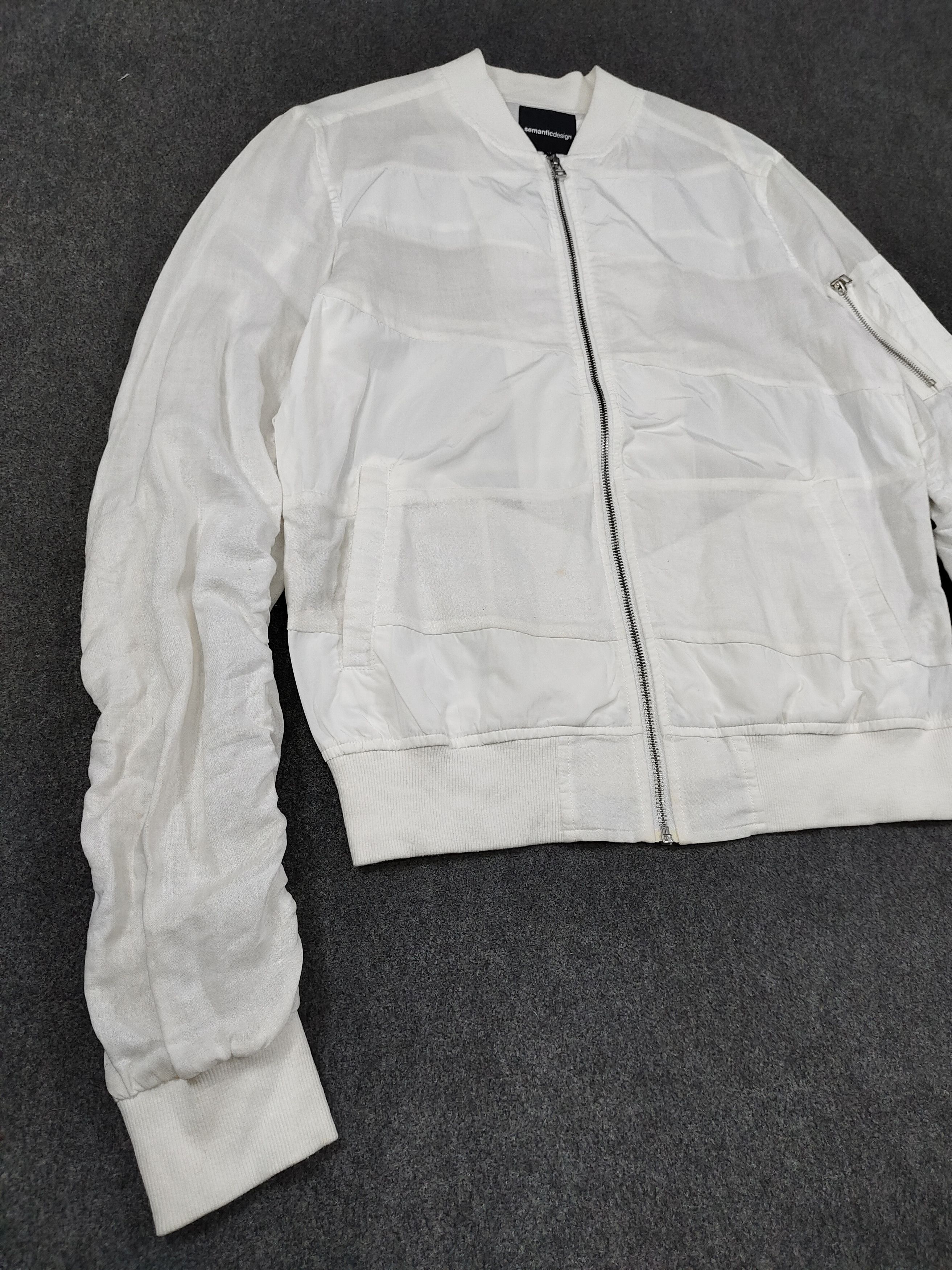 semanticdesign Semanticdesign🇯🇵Lightweigh Linen Blend Panel Bomber Jacket Size US L / EU 52-54 / 3 - 5 Thumbnail