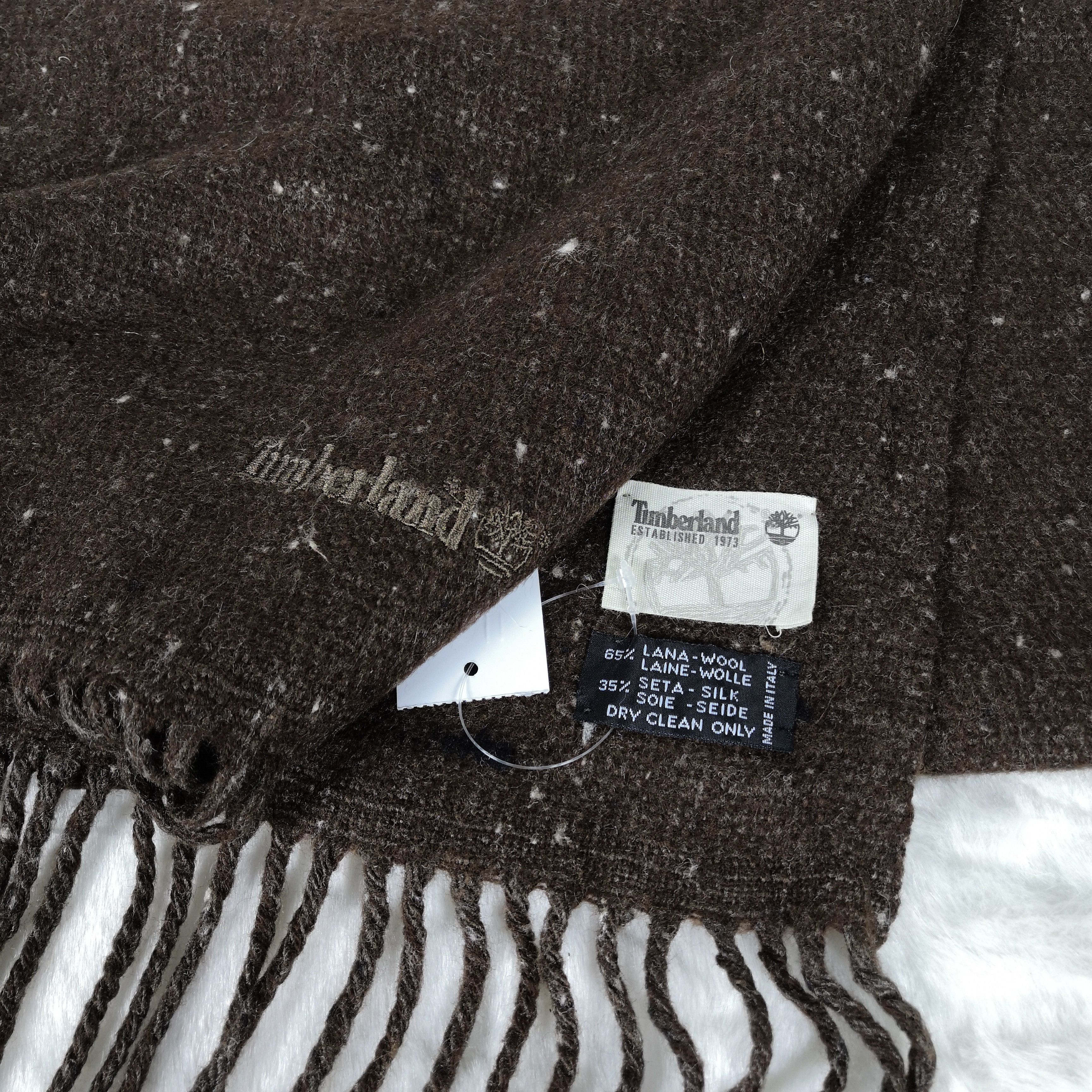Timberland Vintage Timberland Scarf Fringe Muffler Wool Silk Scarves . Size ONE SIZE - 4 Thumbnail