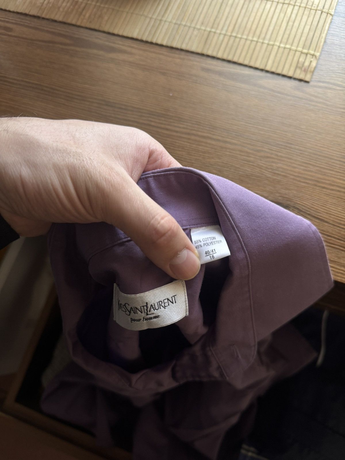 Yves Saint Laurent Purple YSL Cufflinks Shirt Logo Longsleeve Size US M / EU 48-50 / 2 - 6 Thumbnail