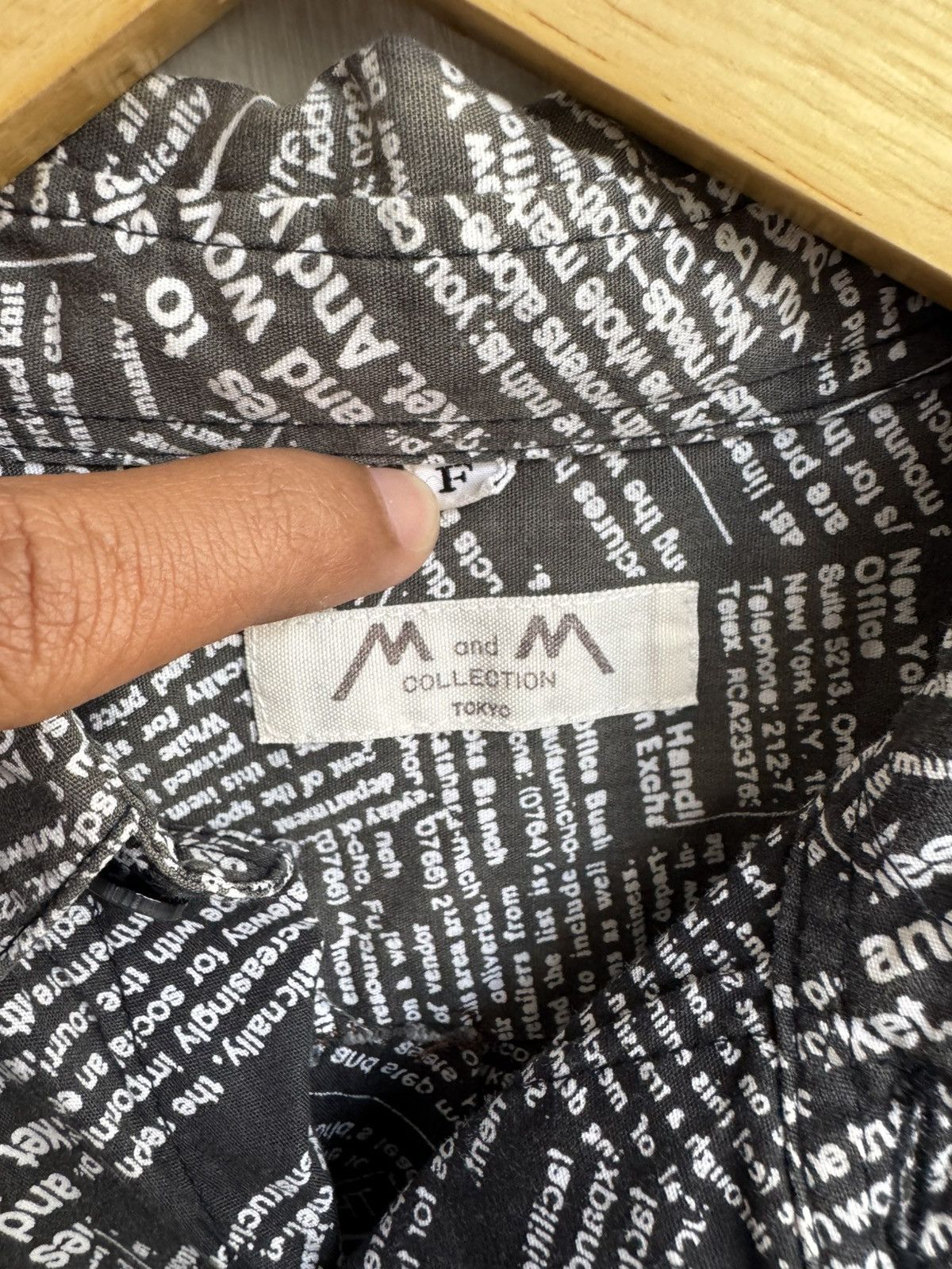 Japanese Brand M AND M NEWSPAPER MOTIF LONG SHIRT LIKE IFSIXWASNINE STYLE Size US M / EU 48-50 / 2 - 6 Thumbnail