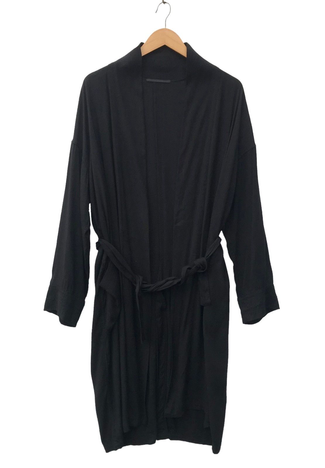 Japanese Brand Ap Studio Long Kimono Haori Rayon Linen Light Jacket Size L / US 10 / IT 46 - 2 Thumbnail