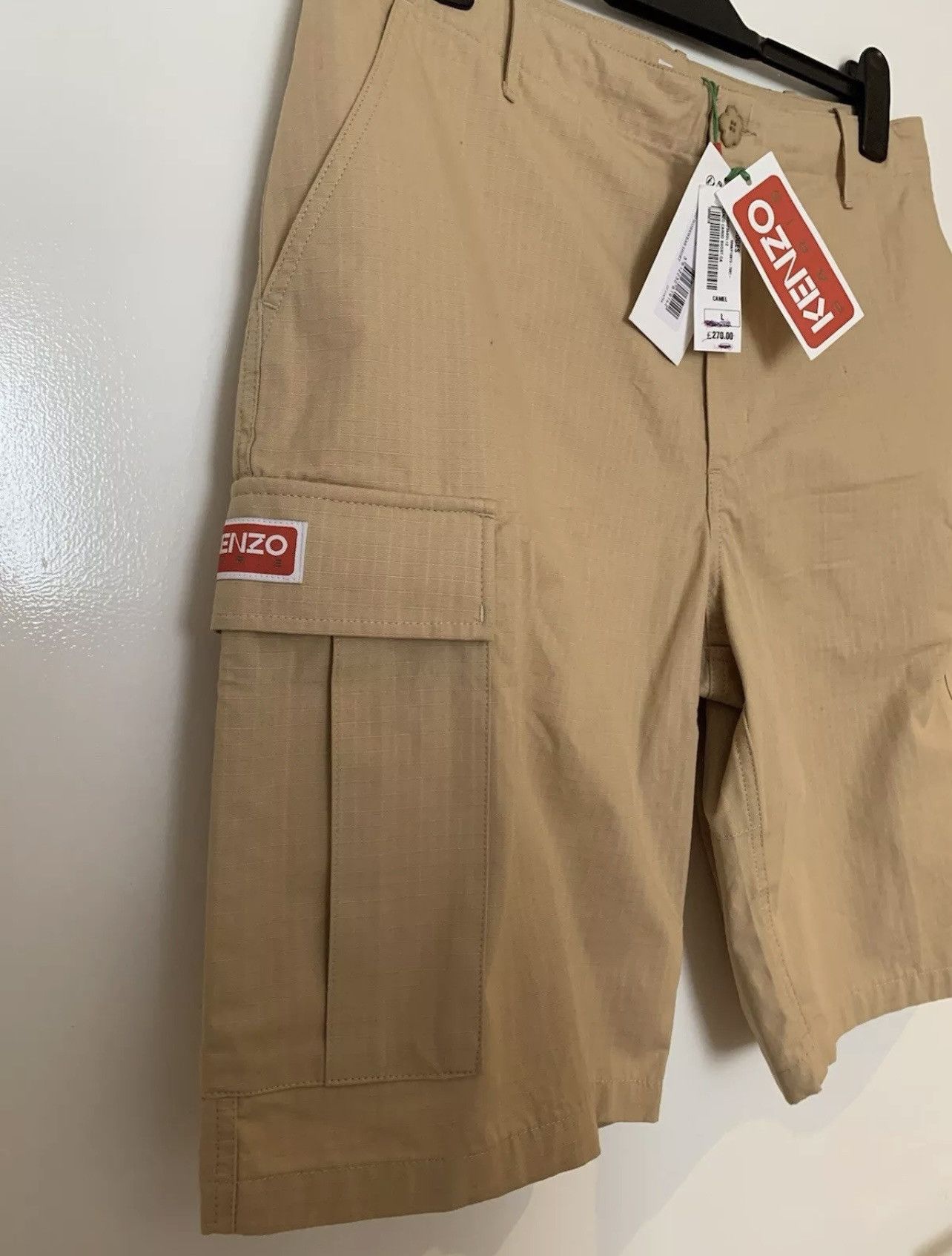 Kenzo Kenzo Kenzo Cargo Workwear Shorts Large Beige Size US 38 / EU 54 - 7 Thumbnail