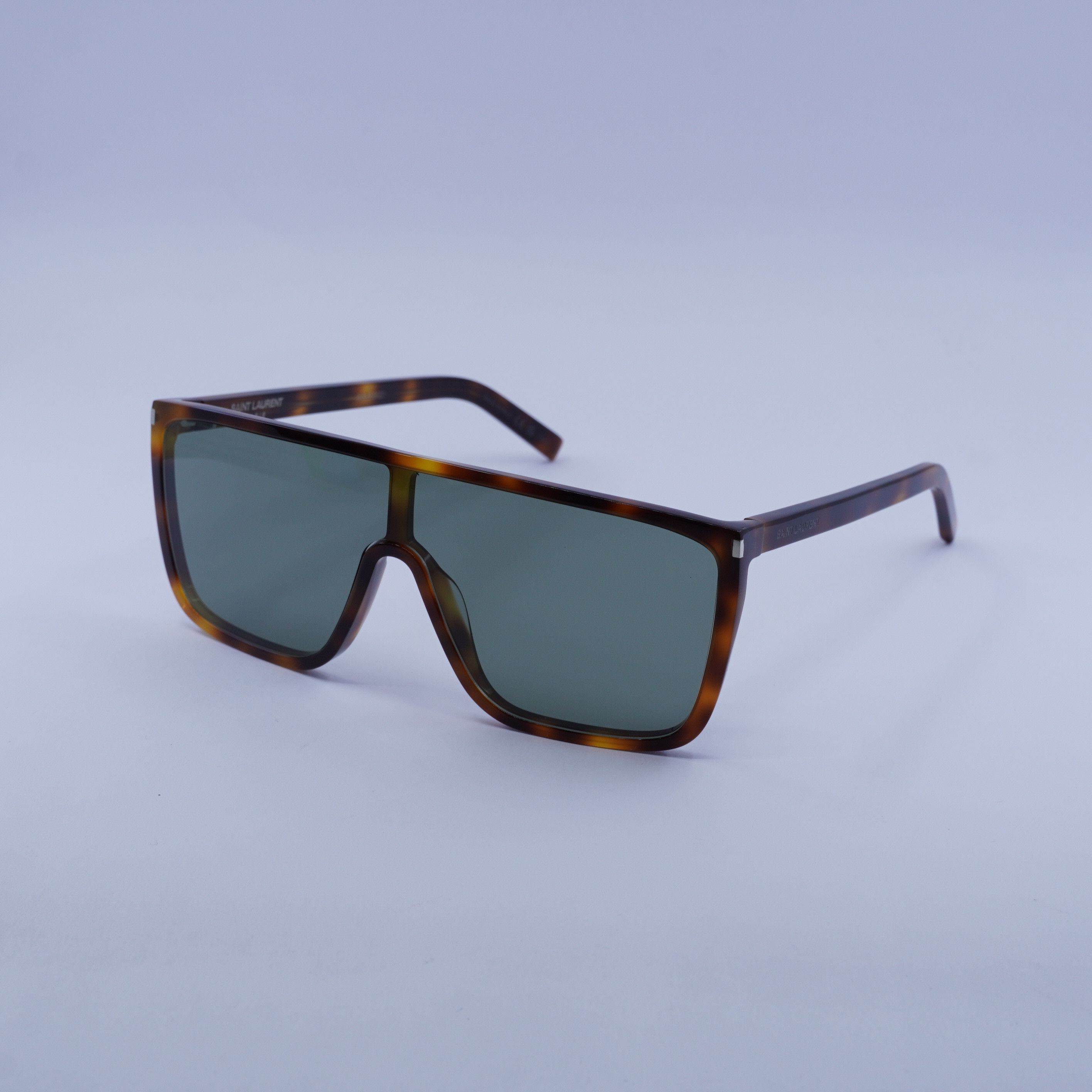 Saint Laurent Paris Saint Laurent SL364 MASK ACE 002 Sunglasses Havana Frame Size ONE SIZE - 5 Thumbnail