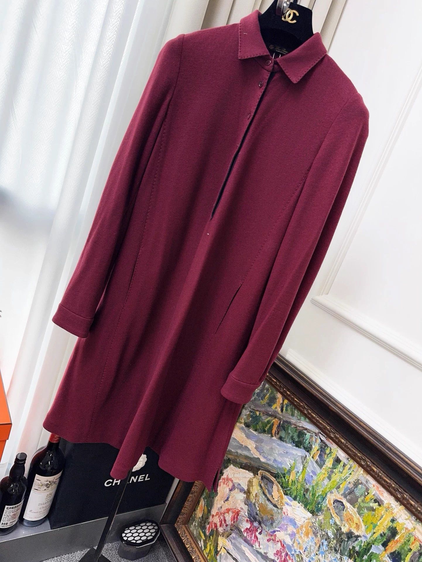 Loro Piana Loro Piana burgundy shirt dress 40 Size M / US 6-8 / IT 42-44 - 1 Thumbnail