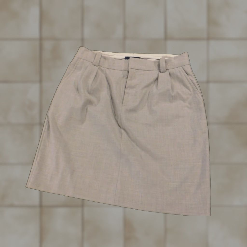 Gap Gap Skirt A-Line Knee Length Gray 27 Womens Knit Rayon Ruffle Lined Casual Vintage No (Designer Flower) Womens Size 27" / US 4 / IT 40 - 1 Thumbnail