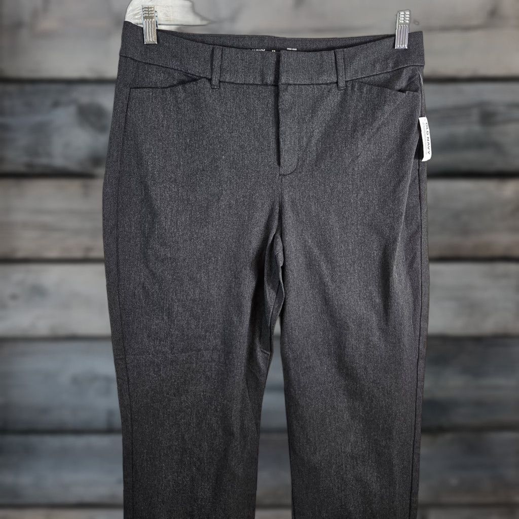 Old Navy Old Navy Womens Pixie Ankle Pants Sz 12 Gray Cotton Blend Stretch Size 34" / US 12 / IT 48 - 1 Thumbnail