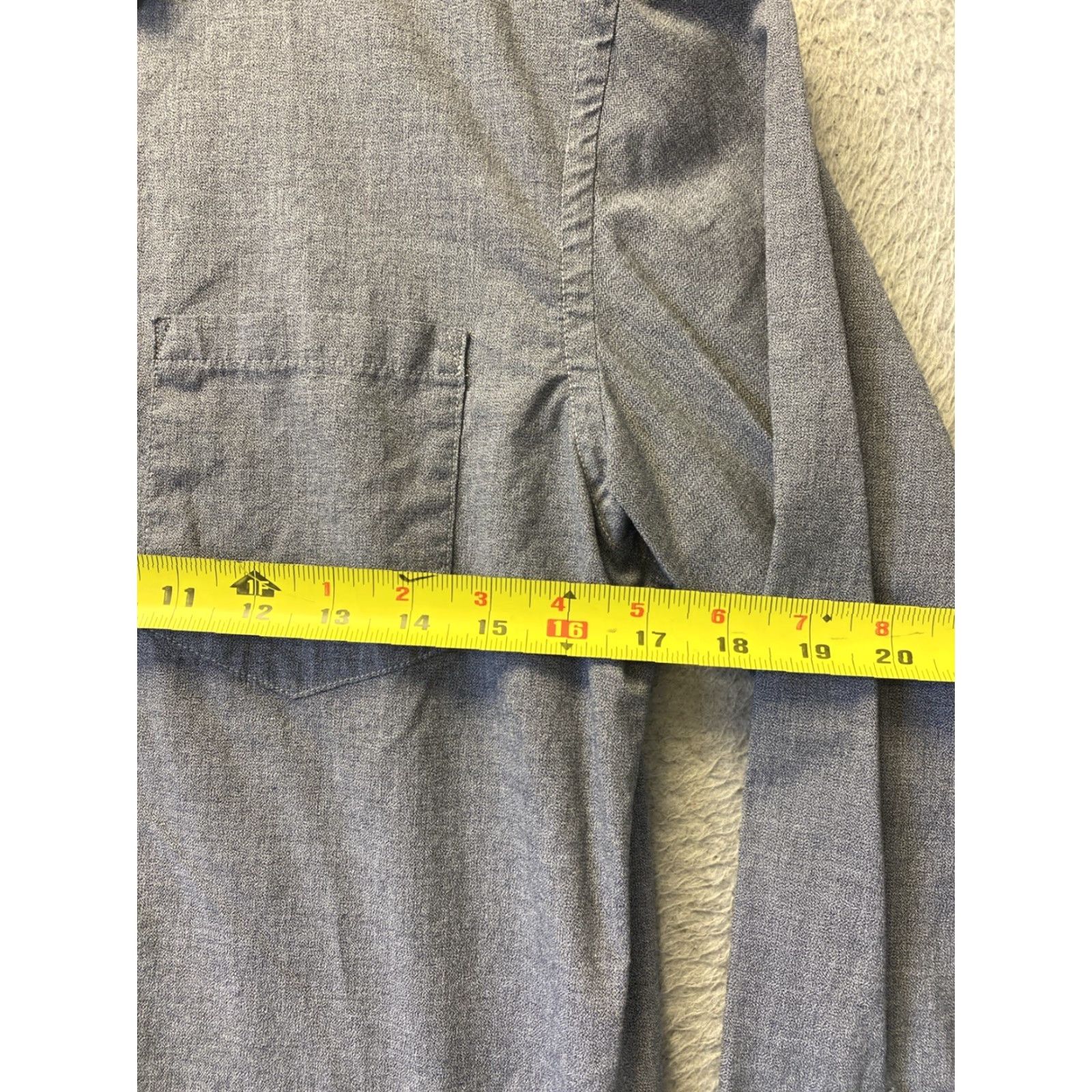 Banana Republic Banana Republic Shirt Men's Slim Button-Up Long Sleeve Gray Solid - Size S - Classic Preppy Casual Formal All Seasons Size US S / EU 44-46 / 1 - 5 Thumbnail