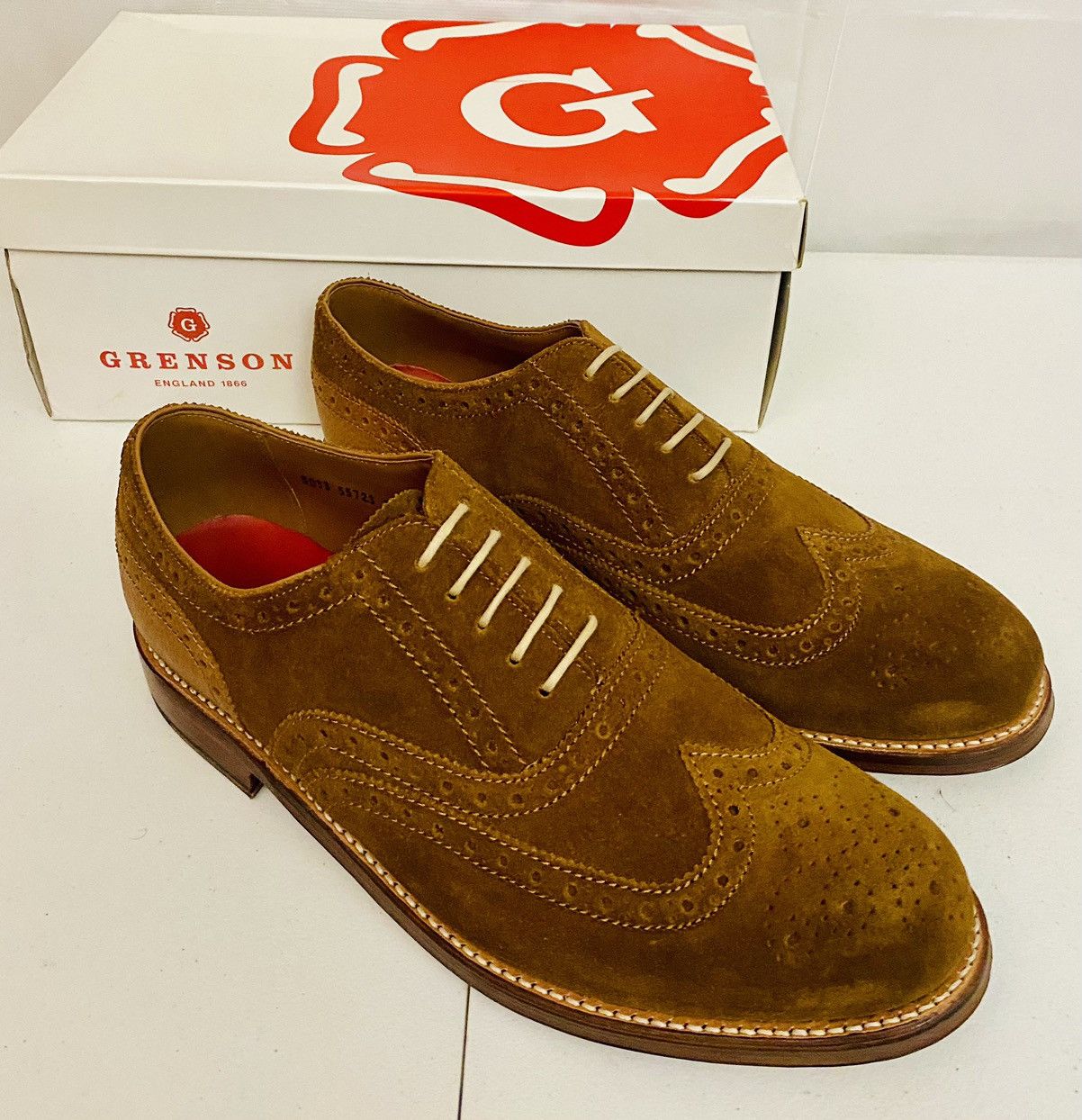 Grenson GRENSON 5033 Stanley Brown Suede Leather Brogue 13 New Size US 13 / EU 46 - 7 Thumbnail