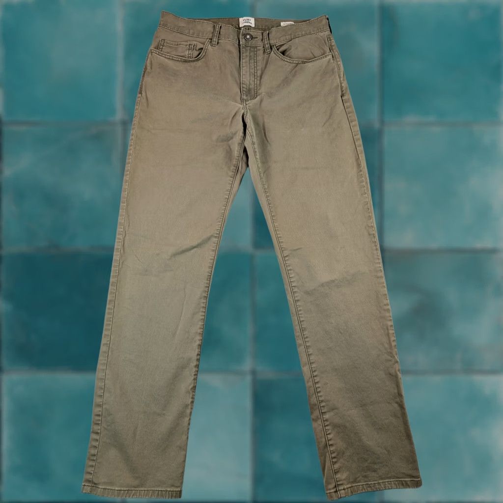 Olive Flint & Tinder Pants Slim 5-Pocket Jeans Mens 32x32 Olive Brown Huckaberry Vintage? No Size US 32 / EU 48 - 1 Thumbnail