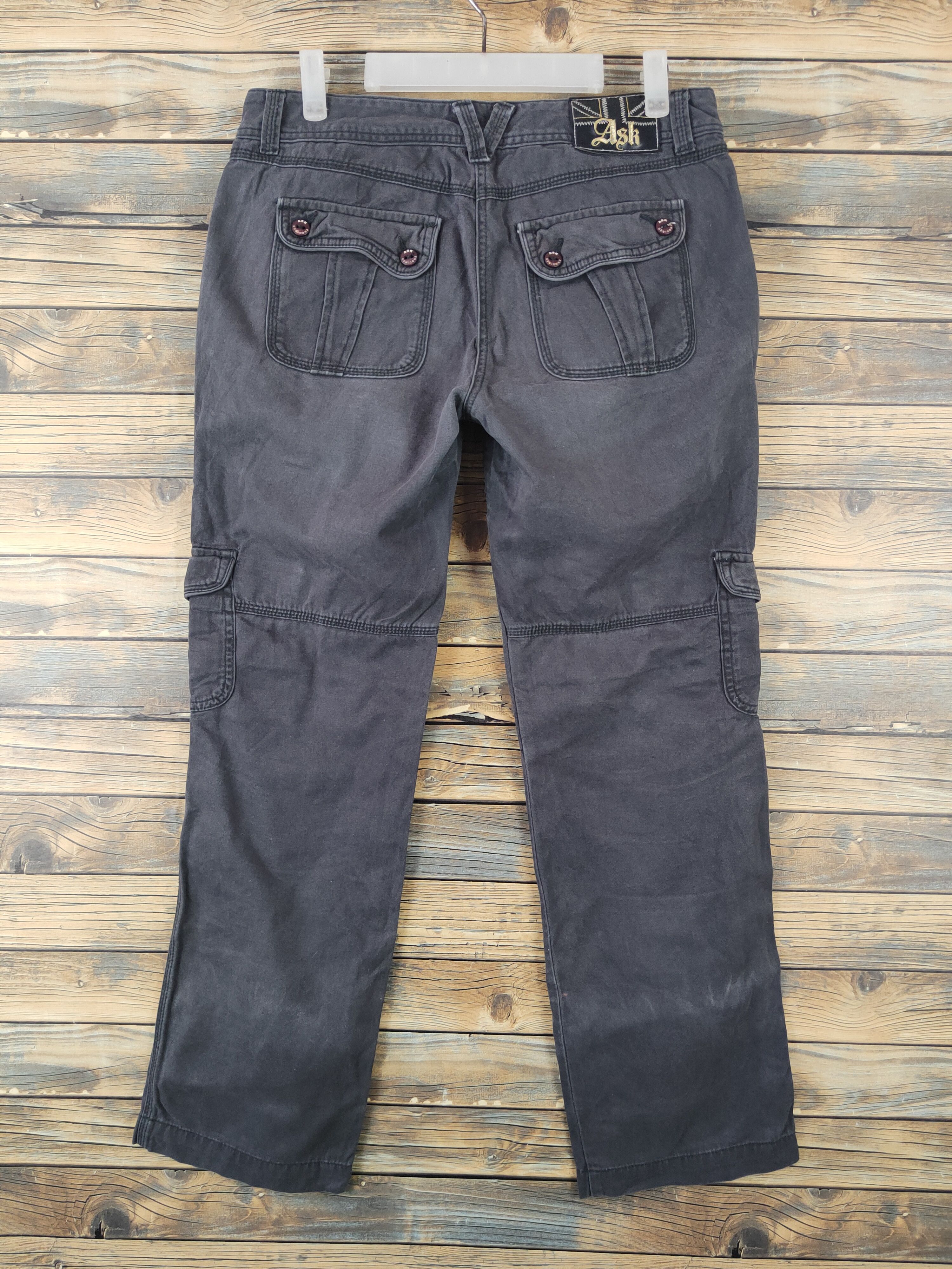 Ask Enquired Dark Gray Multipocket Tactical Cargo Pants #212