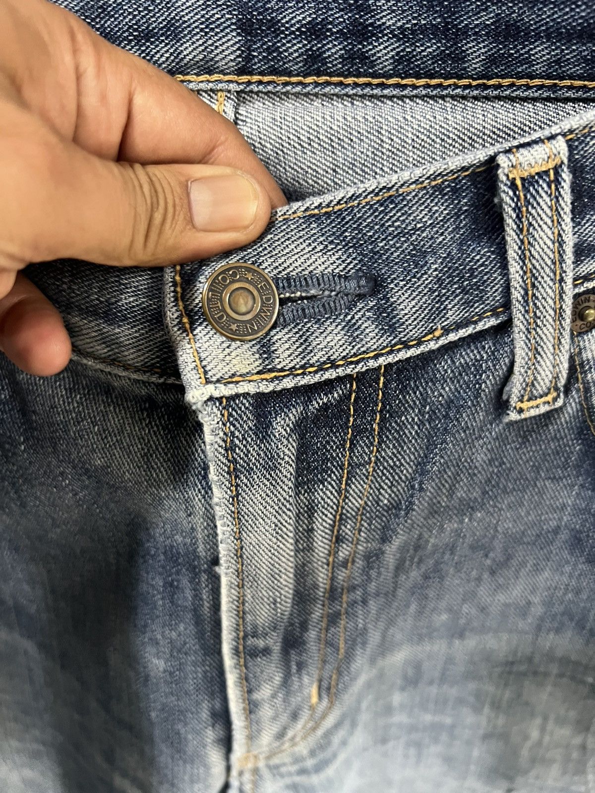 Edwin 🔥Vintage Edwin 407 Distressed Denim Size US 34 / EU 50 - 9 Thumbnail