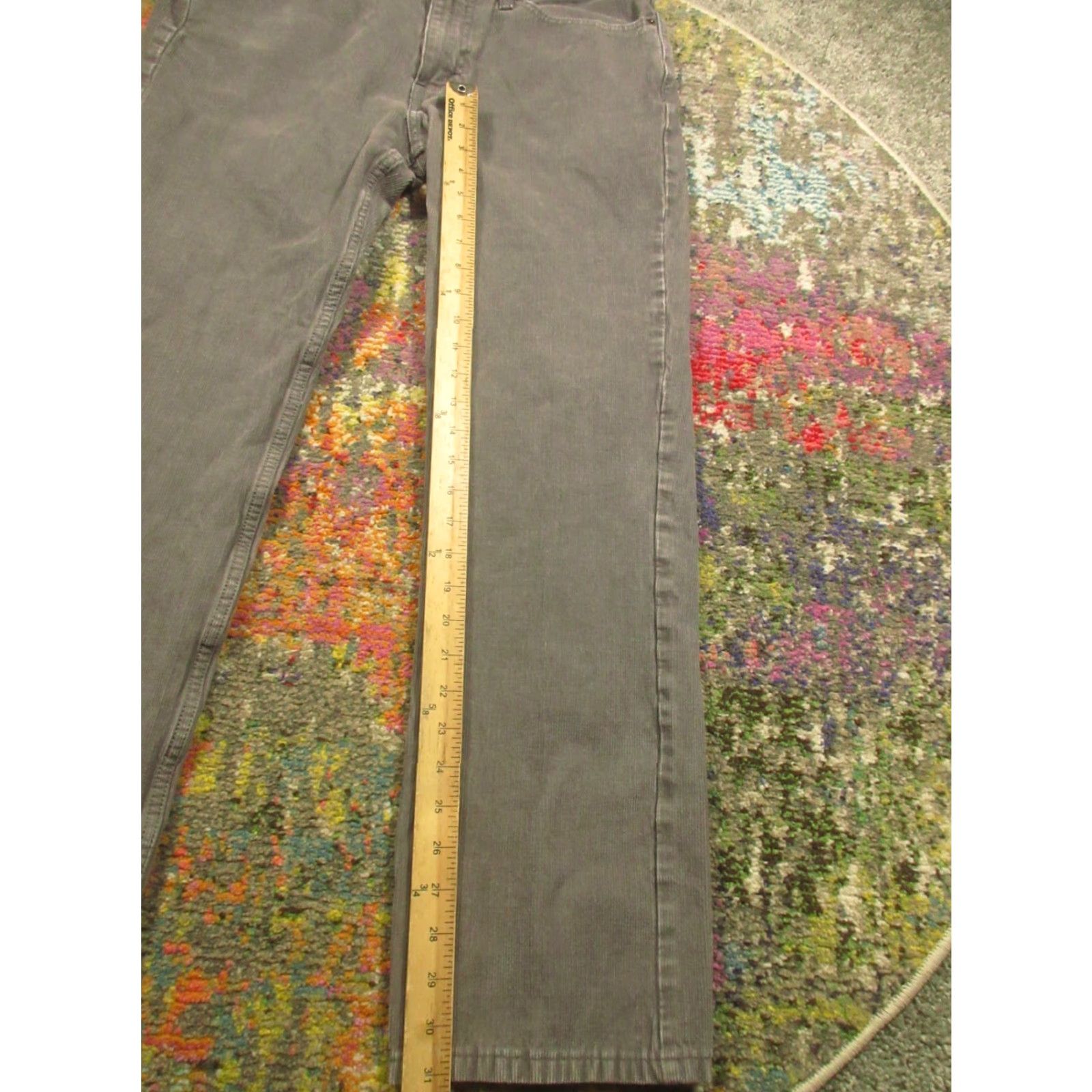 Levi's Levi's Jeans Corduroy 33x32 Gray 514 Straight Regular Mens Size US 33 - 7 Thumbnail