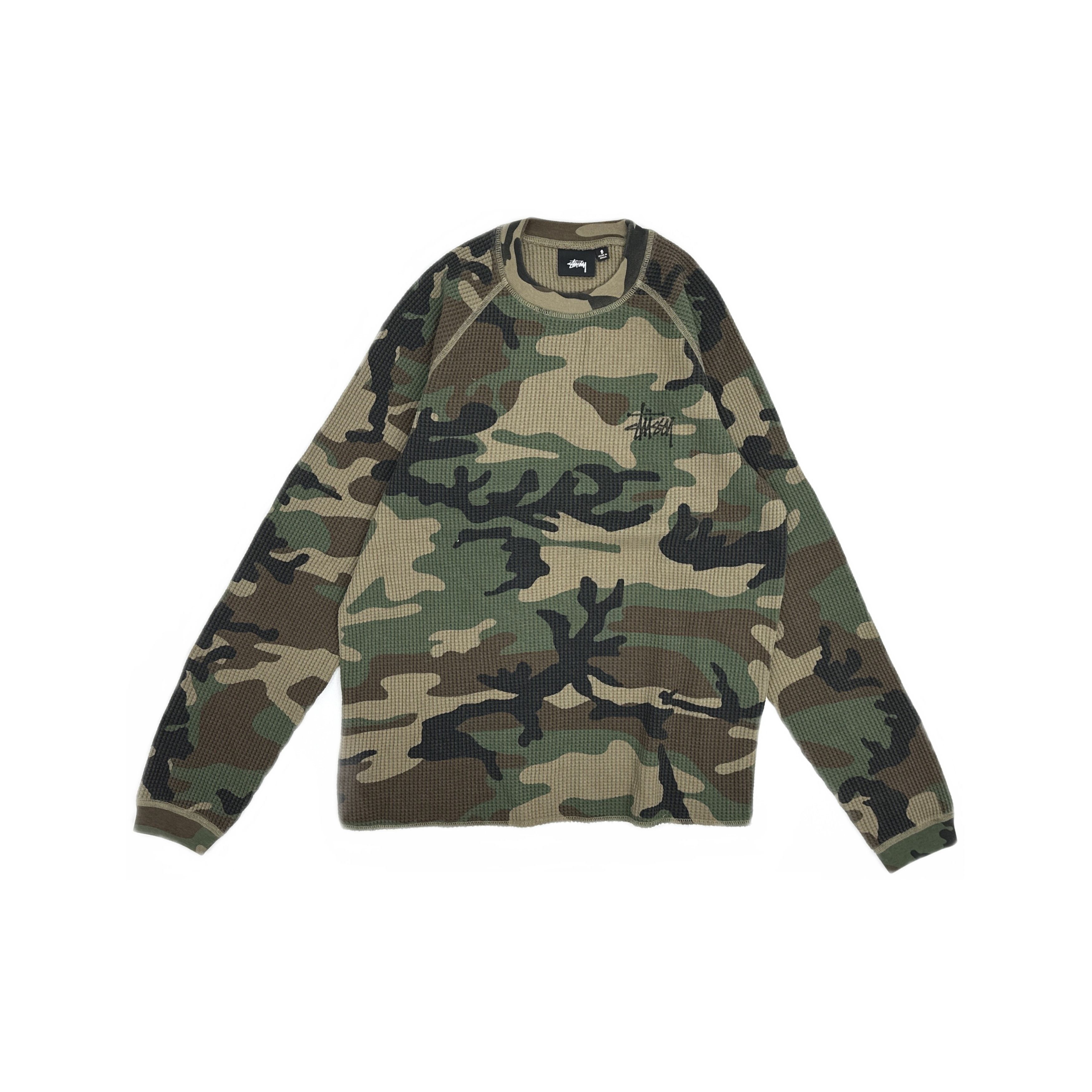 Stussy Stussy Camo Waffle Long Sleeve T-Shirt Size S Size US S / EU 44-46 / 1 - 1 Thumbnail