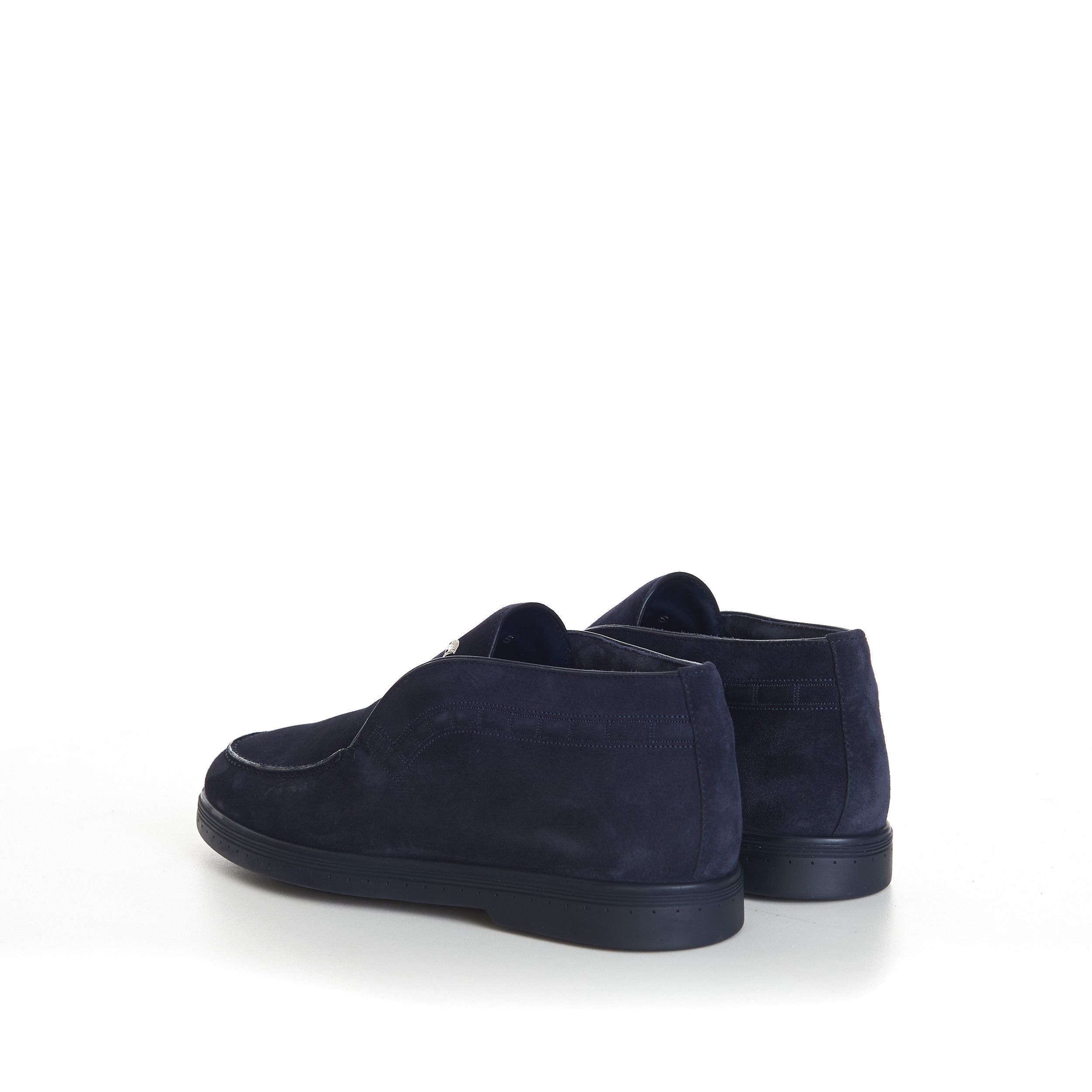 Stefano Ricci Blue Ankle Suede Loafers With Rubber Soles Size US 9 / EU 42 - 5 Thumbnail