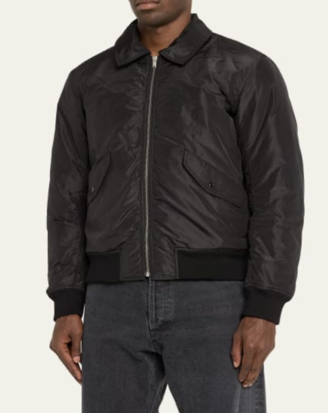 Saint Laurent Paris Taffeta Shirt-Collar Bomber Jacket Sz 52 Size US L / EU 52-54 / 3 - 18 Thumbnail