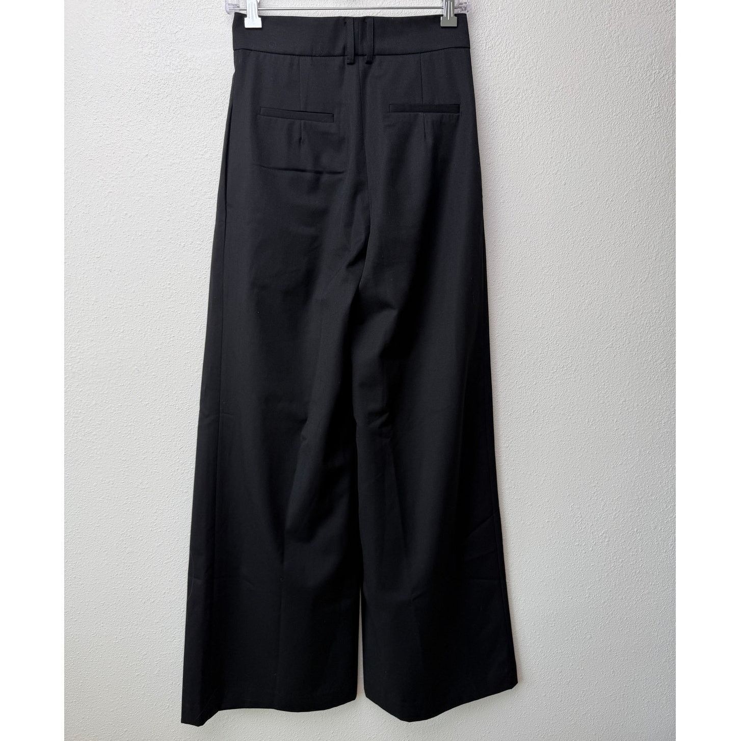 Other Luel Studio Black High Waist Pleated Wide Leg Pants Wool 0 Size 25" / US 0 / IT 36 - 3 Thumbnail