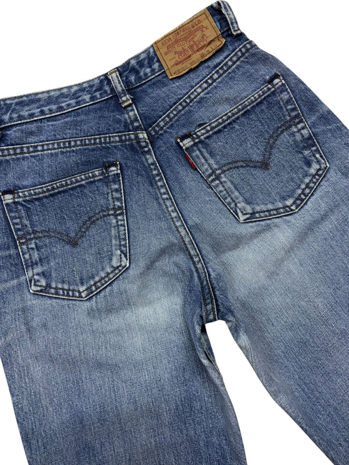 Levi's × Levi's Vintage Clothing × Vintage 80s Vtg Levi’s 603 Faded Blue Washed Cropped Jeans Size 24" / US 00 / IT 34 - 5 Thumbnail